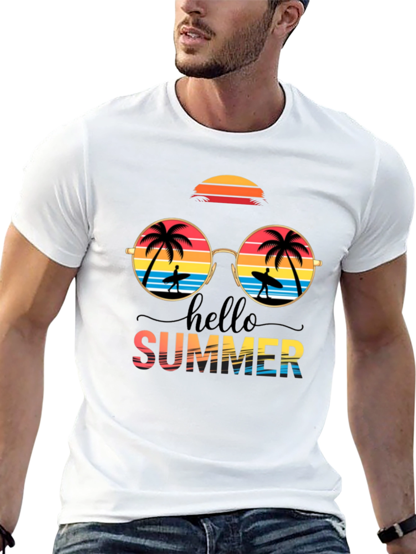 Hello Summer Graphic Tee - Beach Vibes