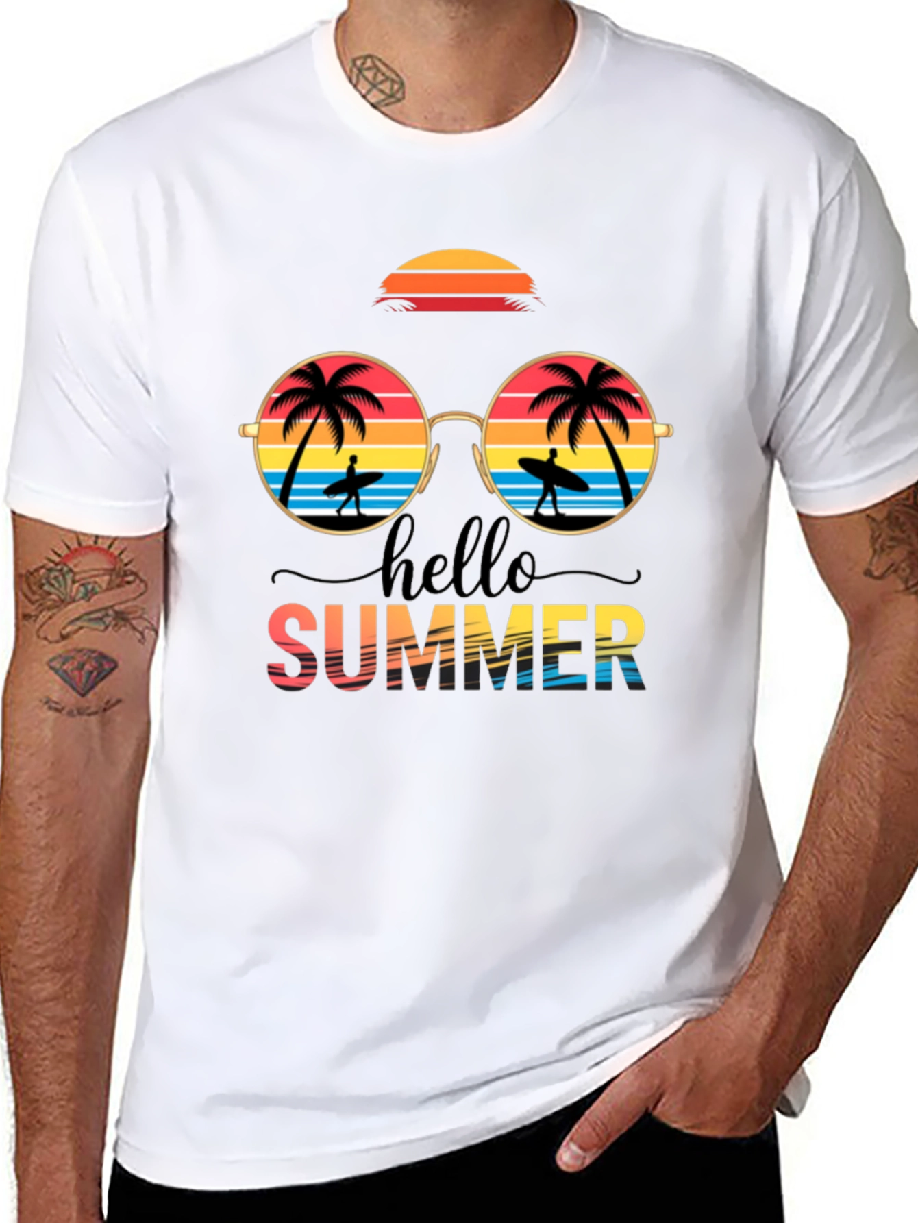 Hello Summer Graphic Tee - Beach Vibes