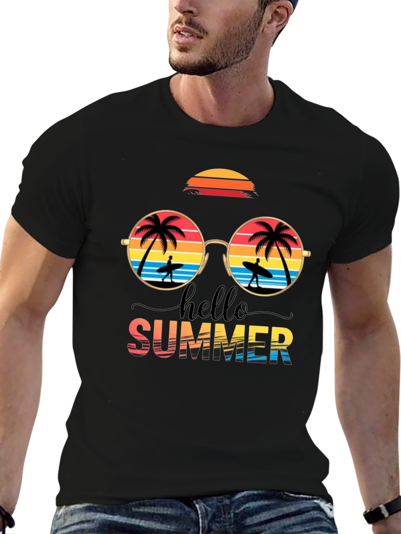 Hello Summer Graphic Tee - Beach Vibes