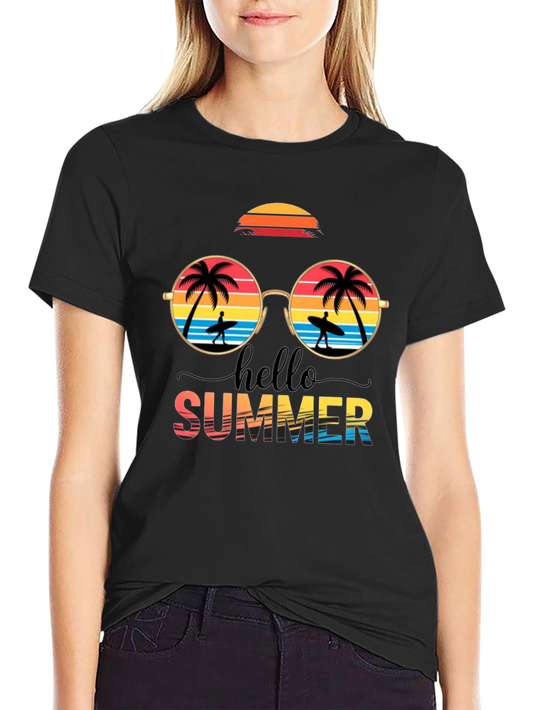 Hello Summer Graphic Tee - Beach Vibes