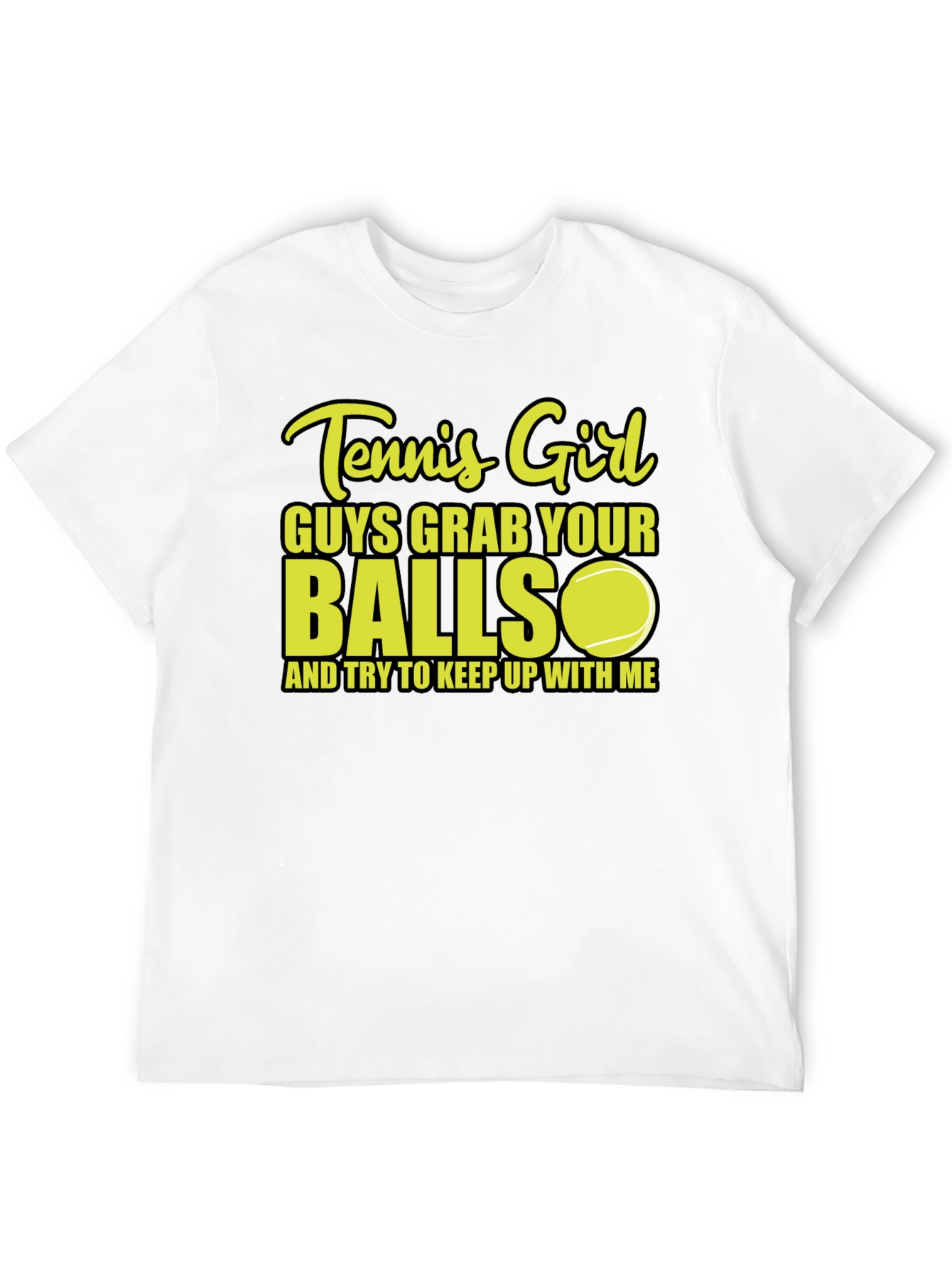 Tennis Girl Balls Graphic T-Shirt