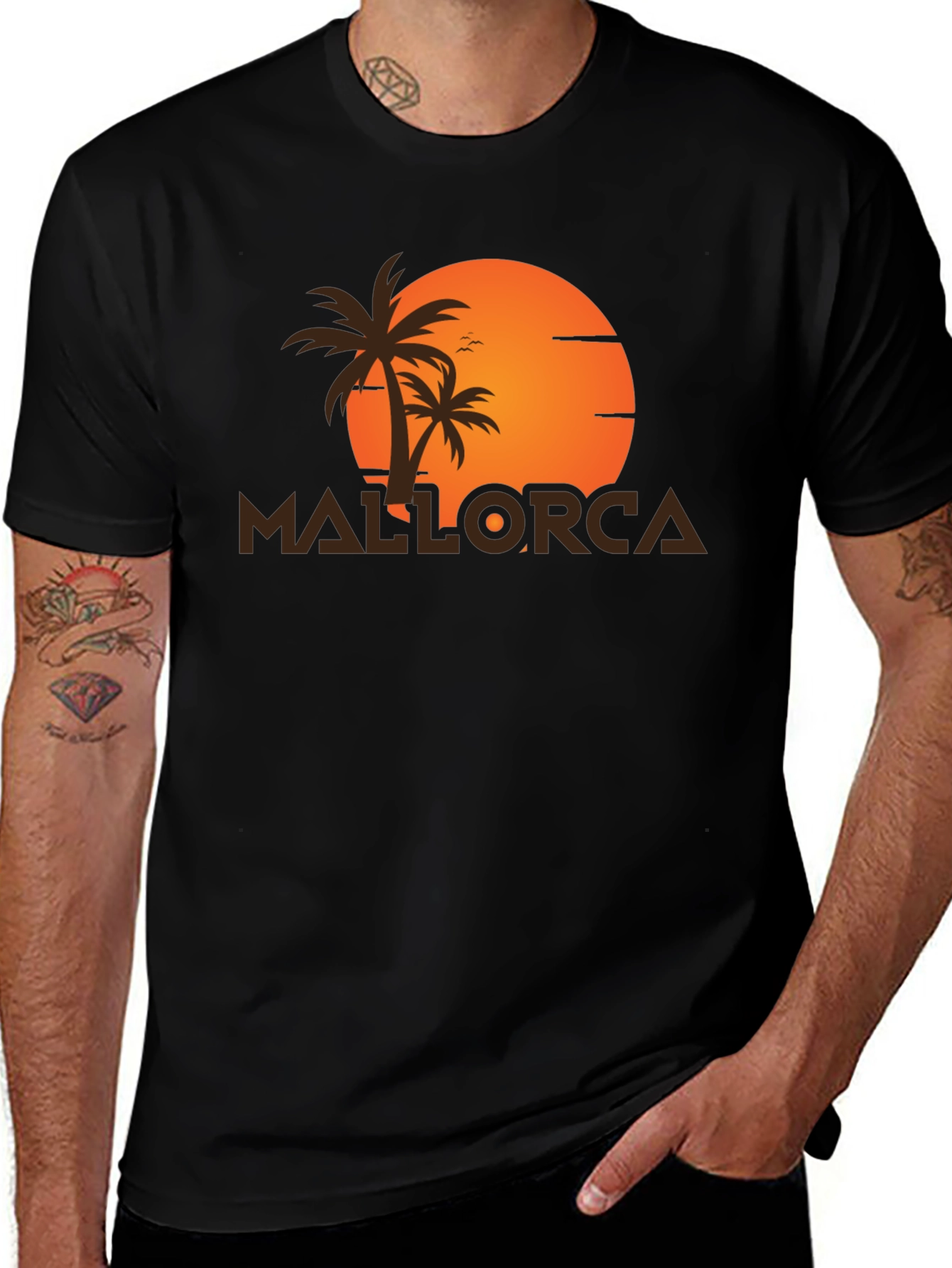 Mallorca Palm Tree Sunset T-Shirt