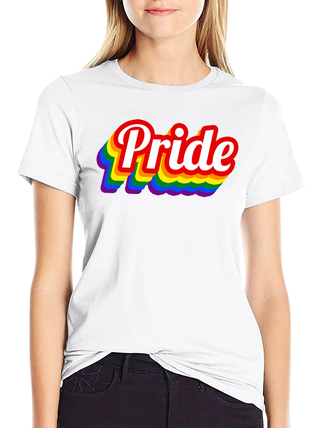 Pride Rainbow T-Shirt - Black