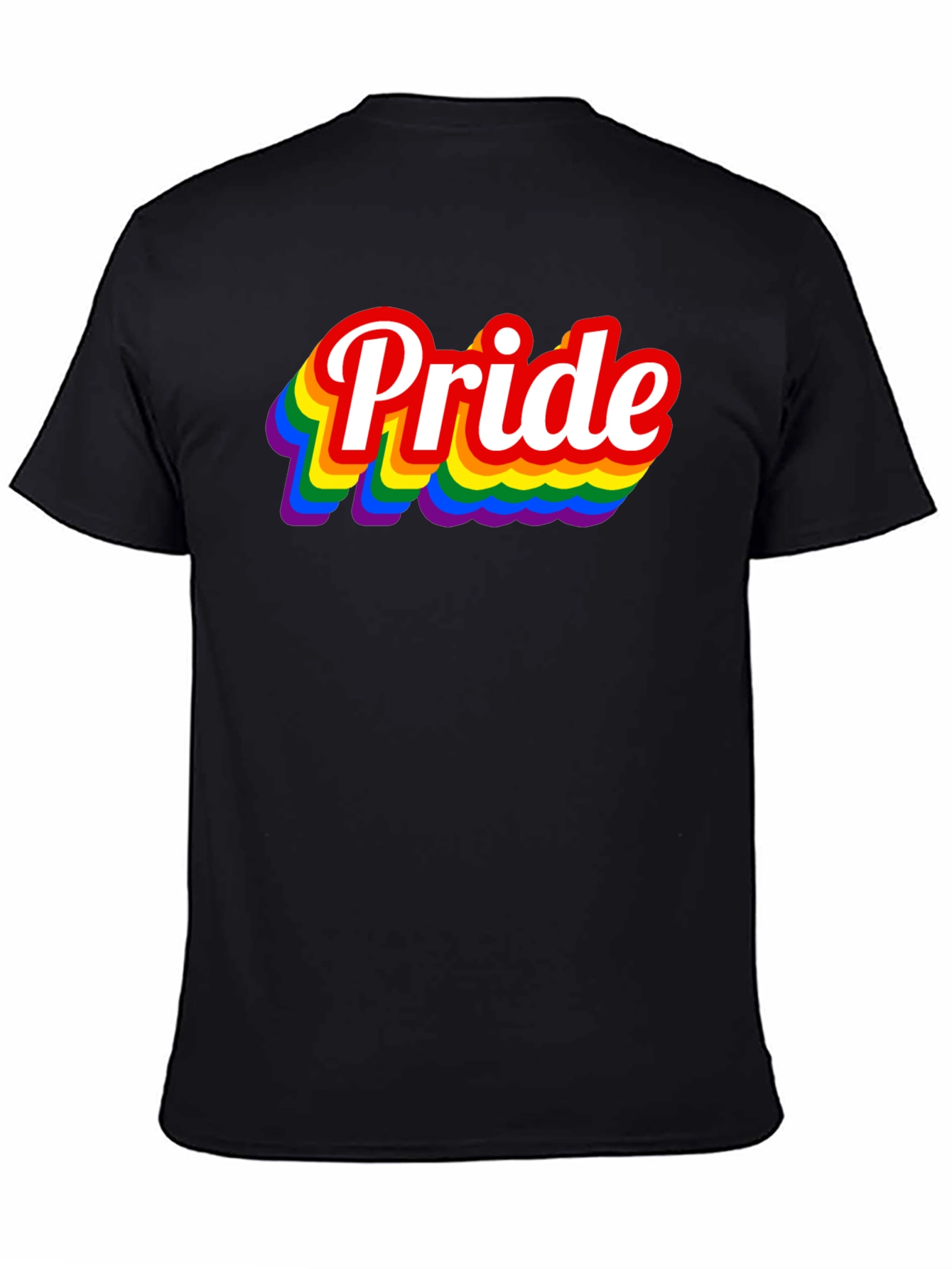 Pride Rainbow T-Shirt - Black