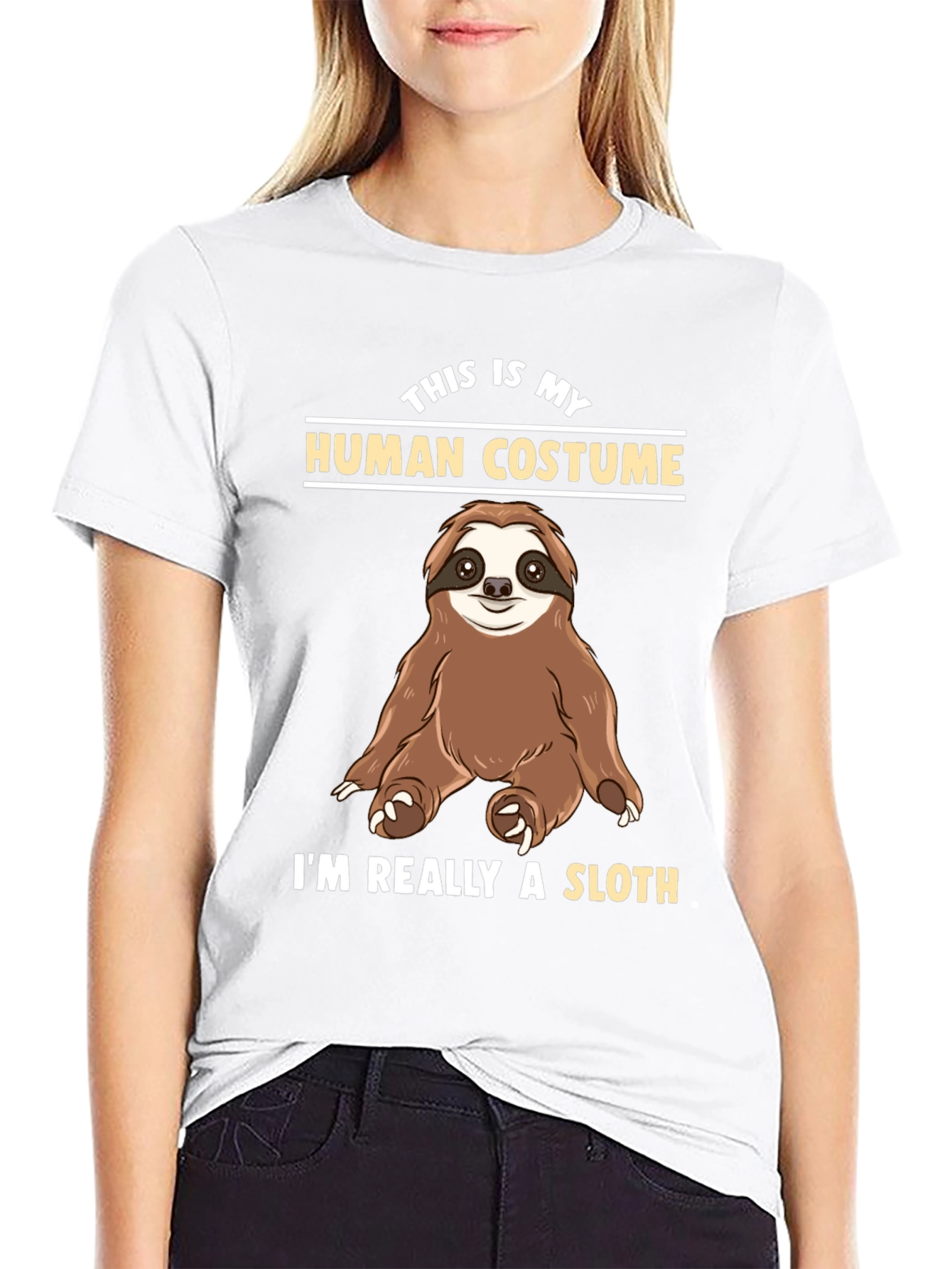 Funny Sloth Human Costume T-Shirt