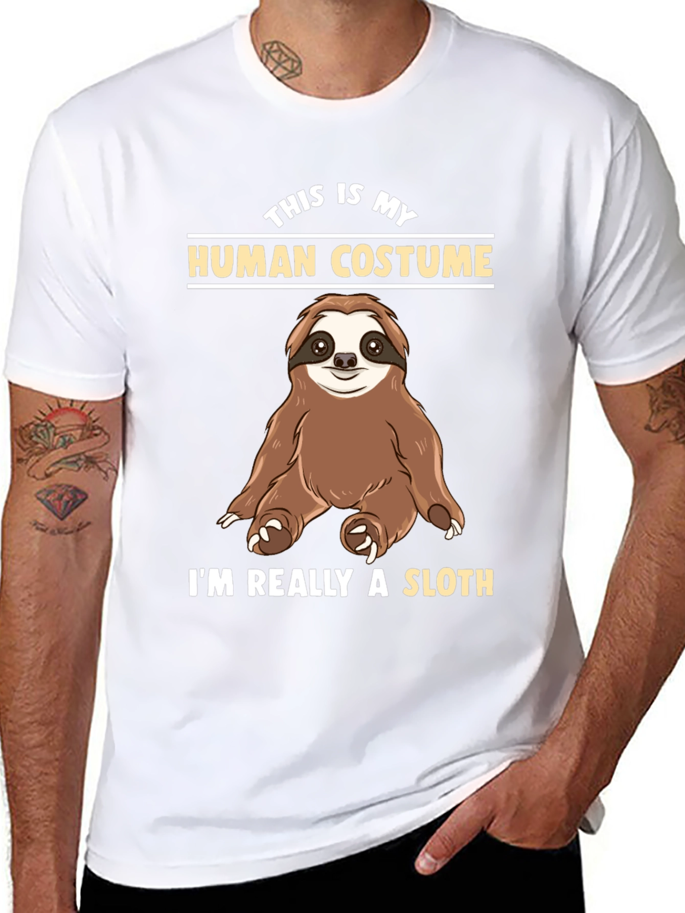 Funny Sloth Human Costume T-Shirt