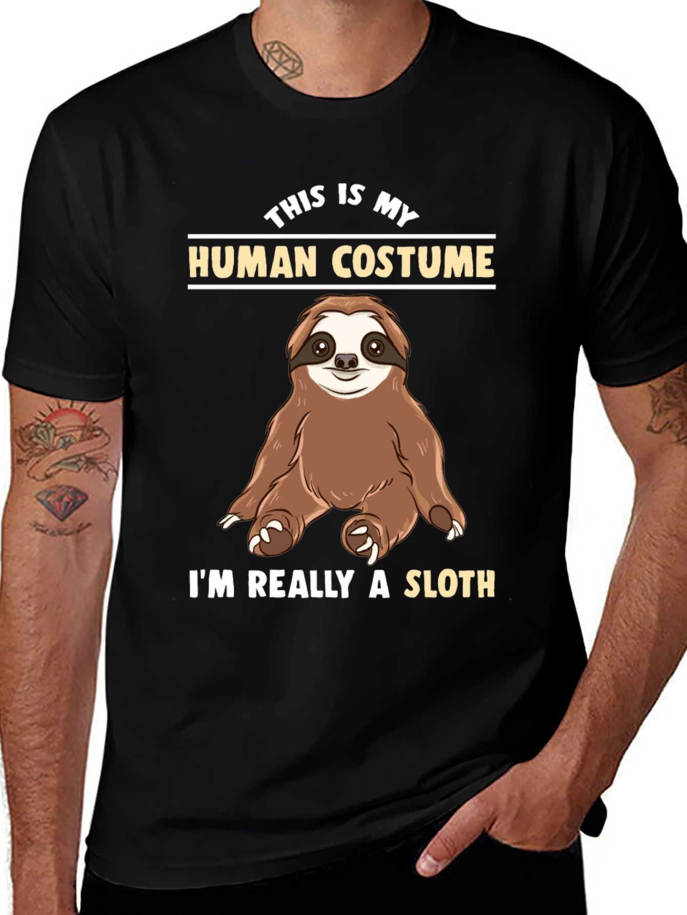 Funny Sloth Human Costume T-Shirt