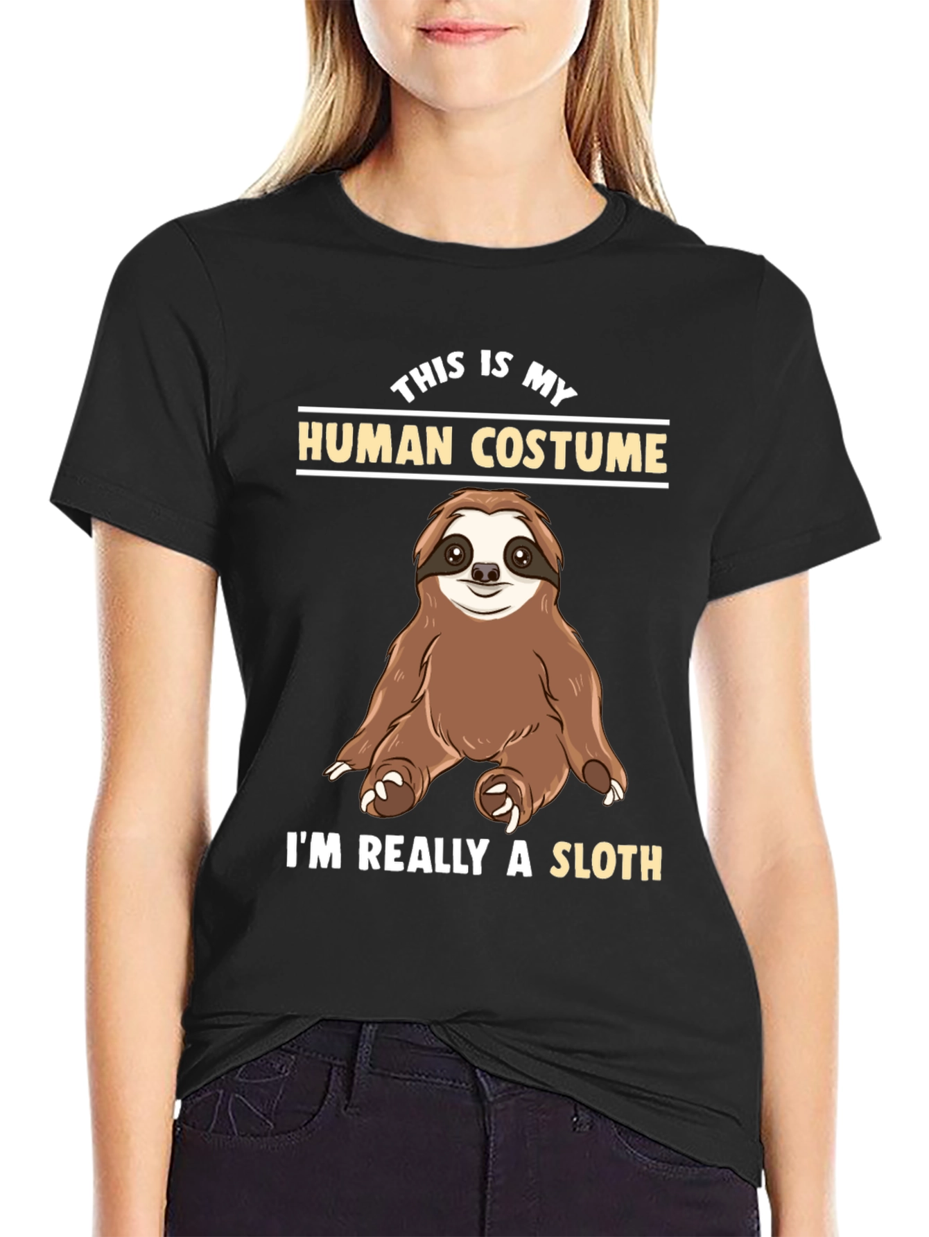 Funny Sloth Human Costume T-Shirt