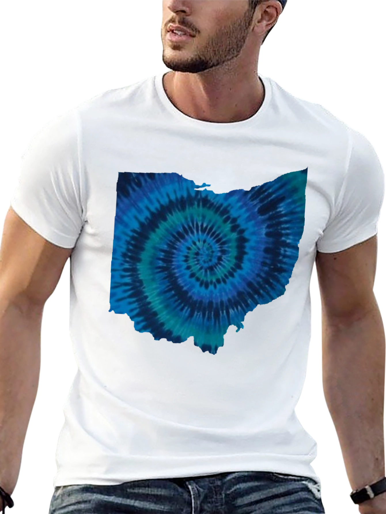 Ohio Tie Dye State Shape T-Shirt