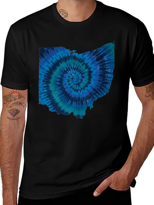 Ohio Tie Dye State Shape T-Shirt