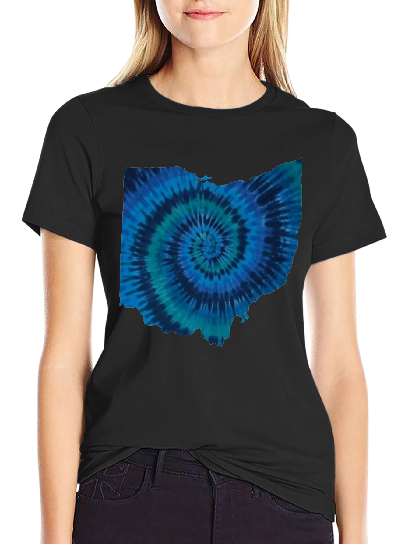 Ohio Tie Dye State Shape T-Shirt