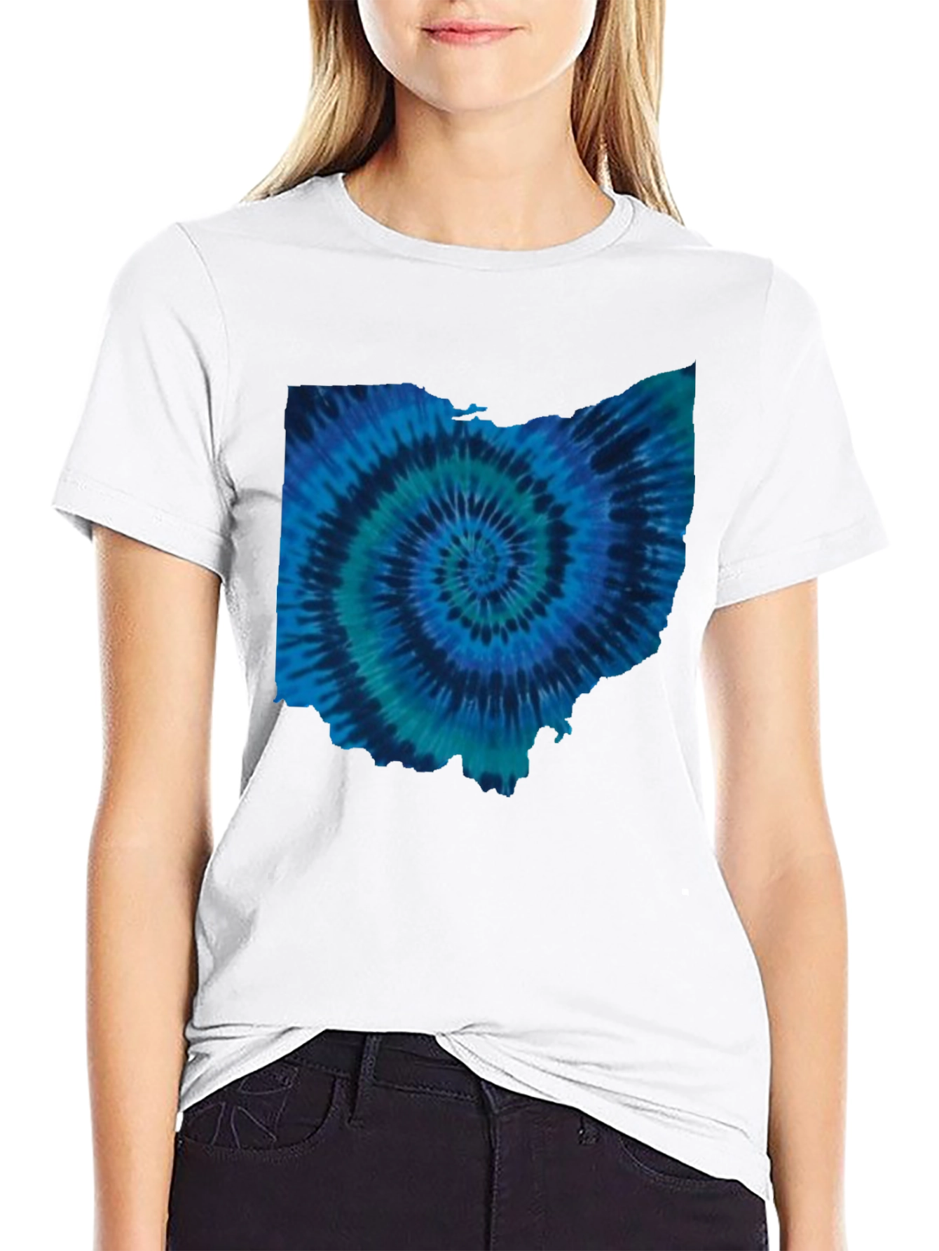 Ohio Tie Dye State Shape T-Shirt