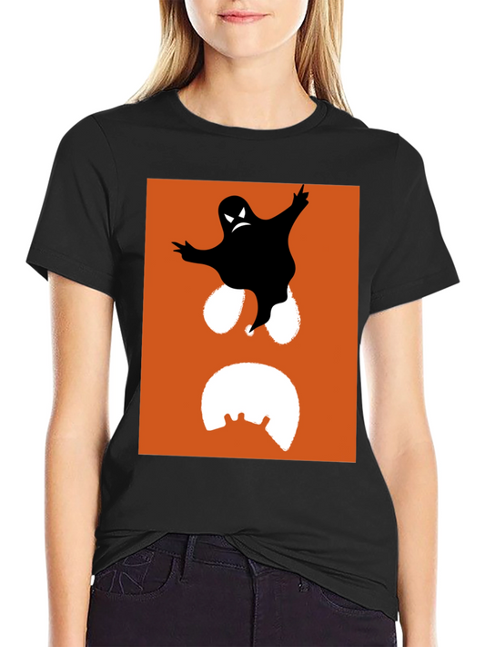 Spooky Ghost Graphic Tee - Halloween Fashion