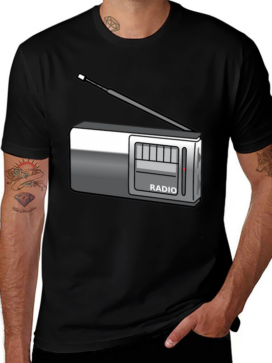 Vintage Radio Graphic Tee - Retro Style