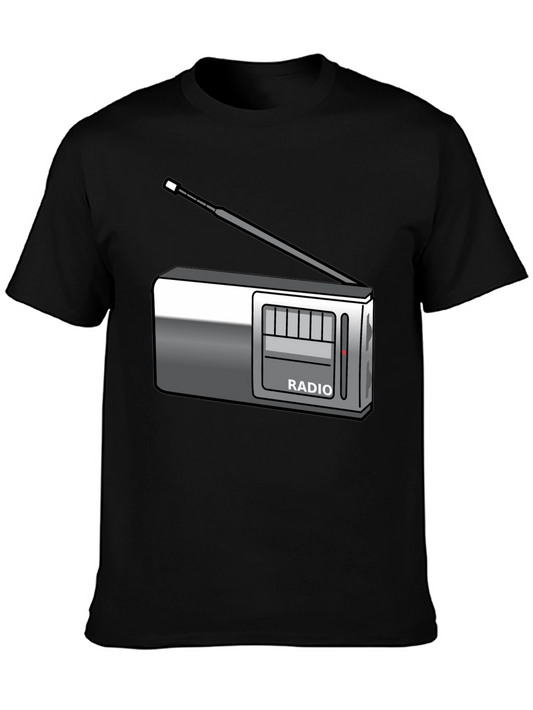 Vintage Radio Graphic Tee - Retro Style