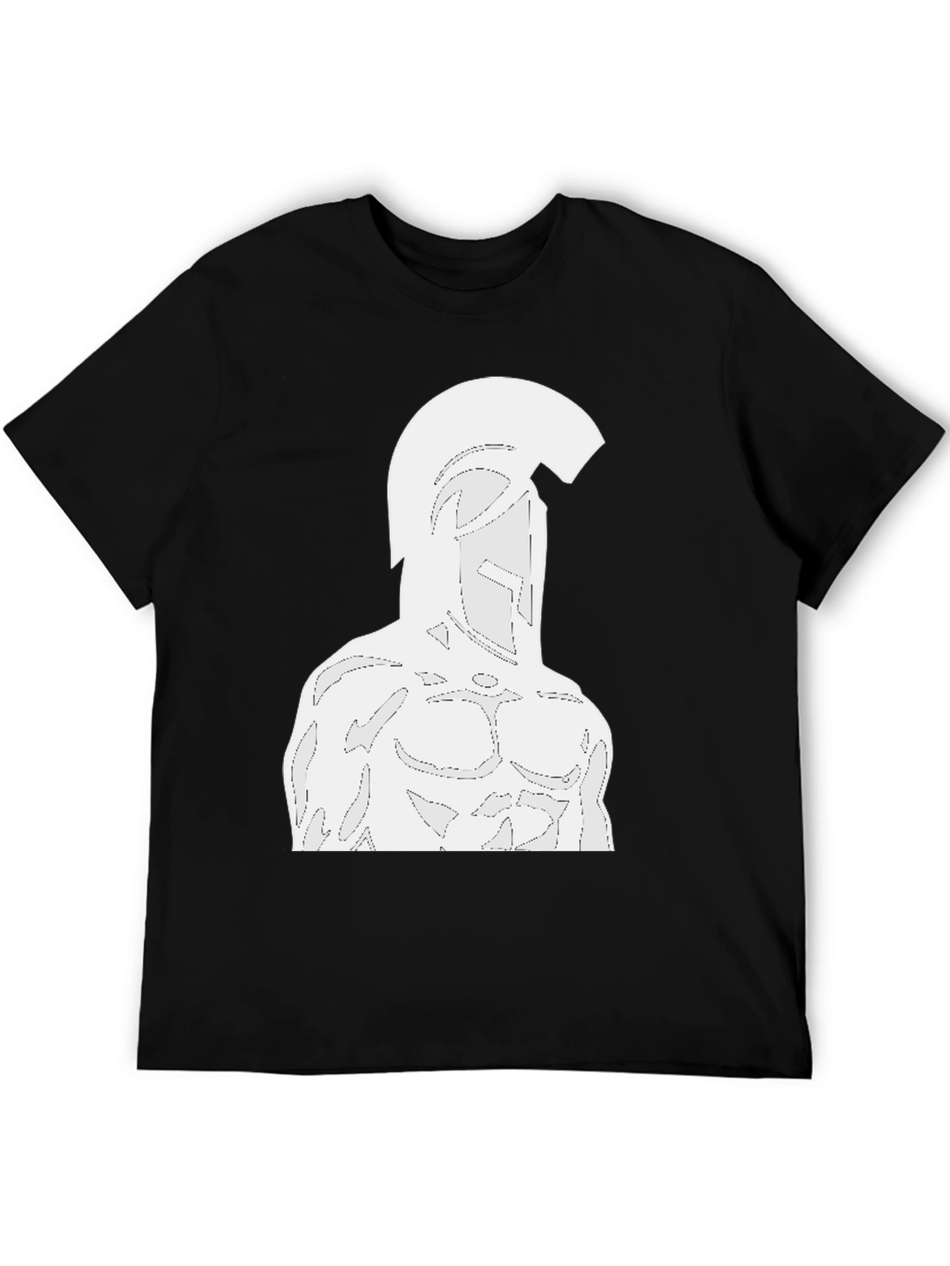 Spartan Warrior Graphic T-Shirt - Black
