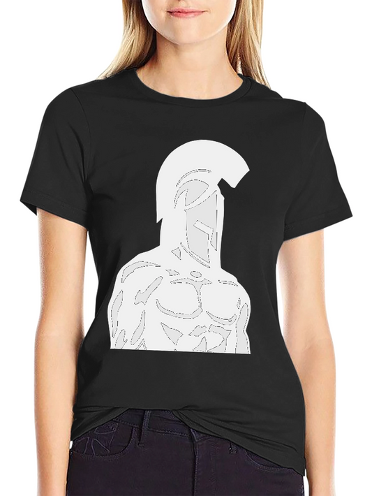 Spartan Warrior Graphic T-Shirt - Black