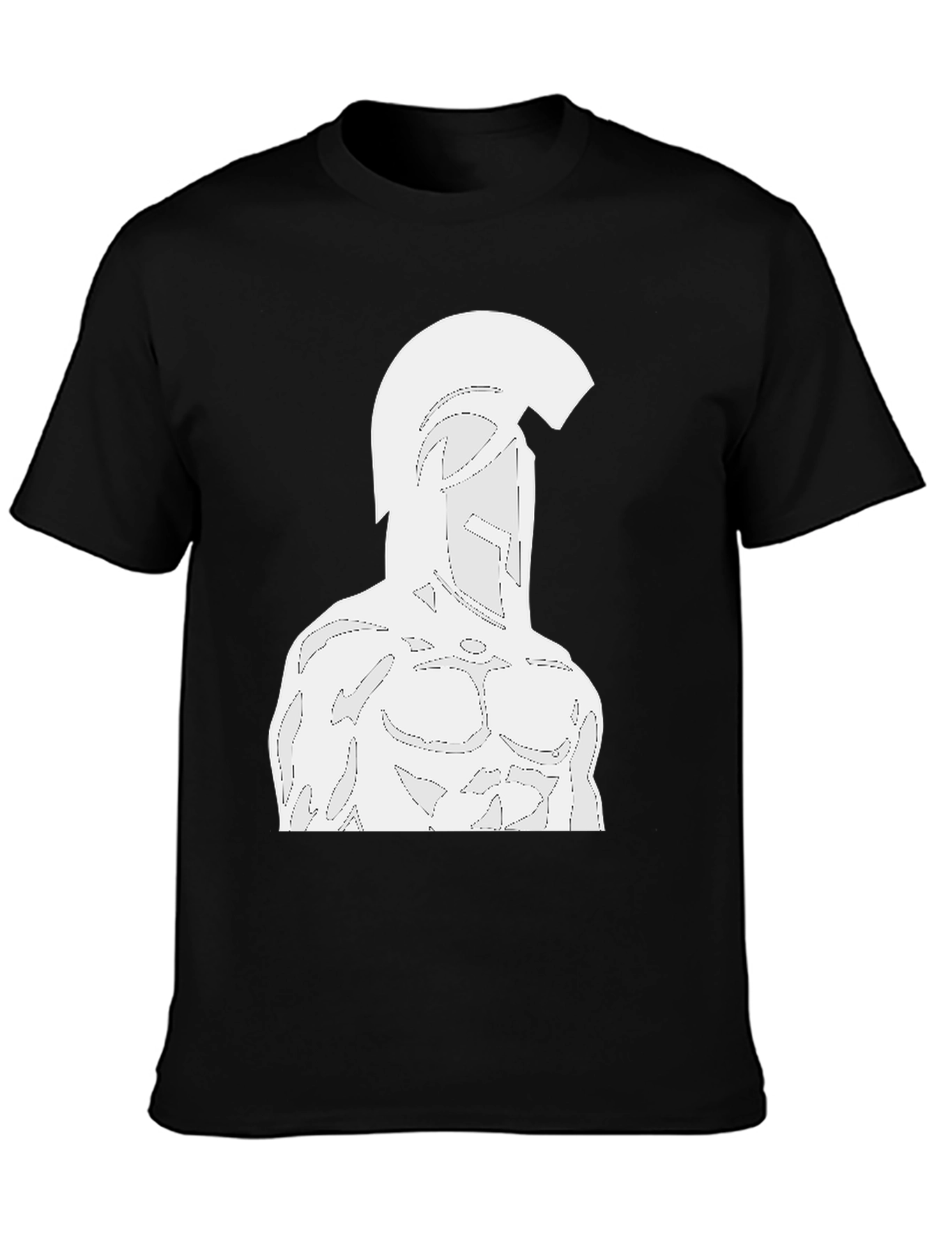 Spartan Warrior Graphic T-Shirt - Black