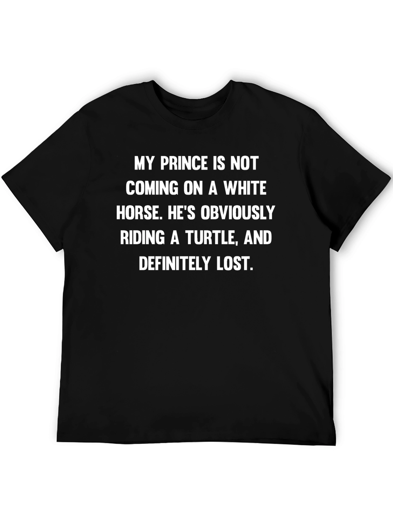 Humorous Turtle Prince Graphic T-Shirt