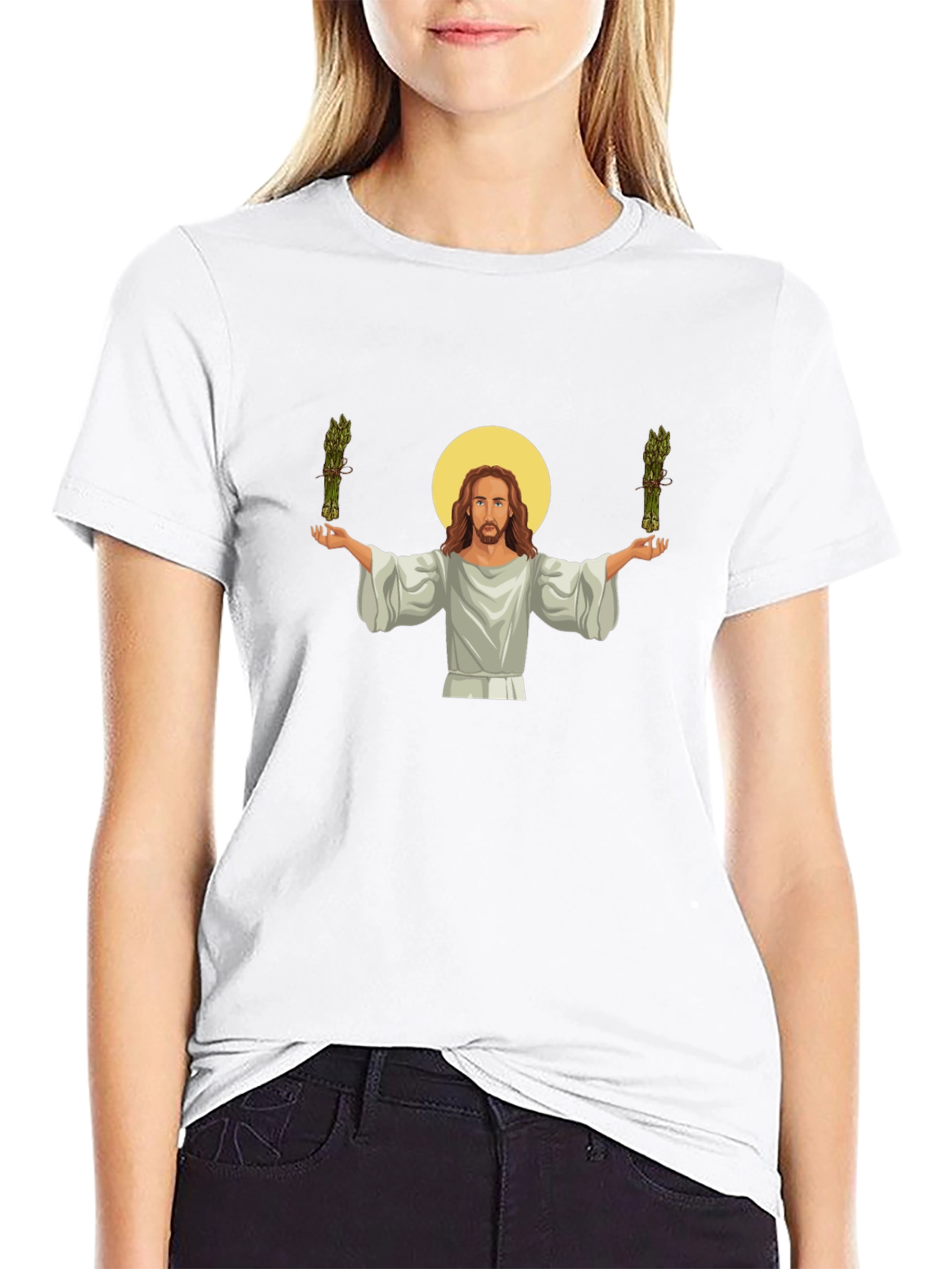 Jesus Asparagus Funny Graphic T-Shirt