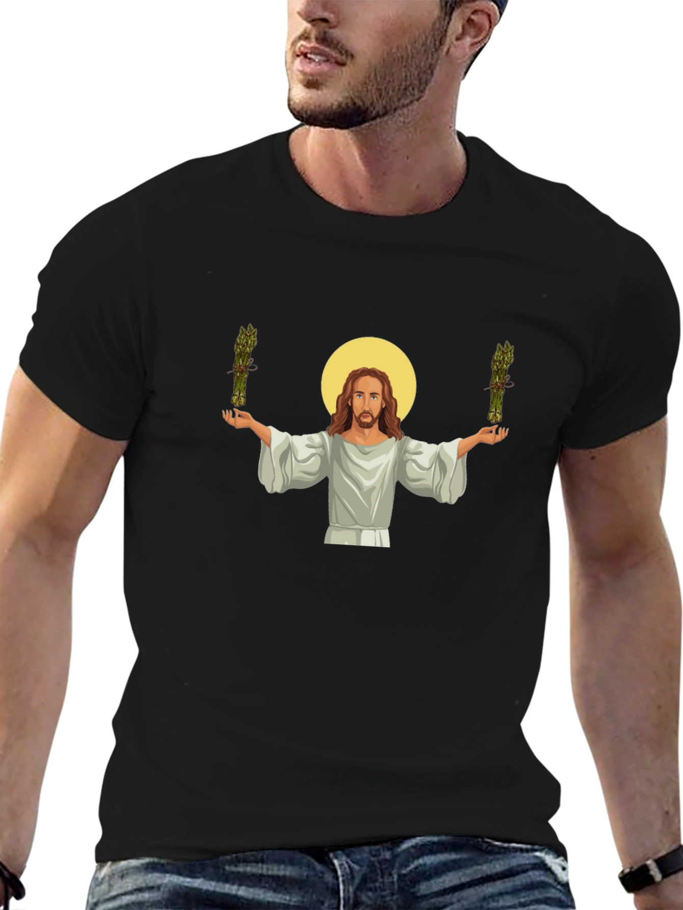 Jesus Asparagus Funny Graphic T-Shirt