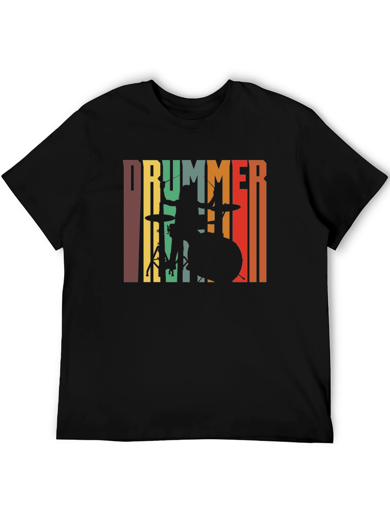 Retro Drummer Graphic Tee - Music Lover T-Shirt