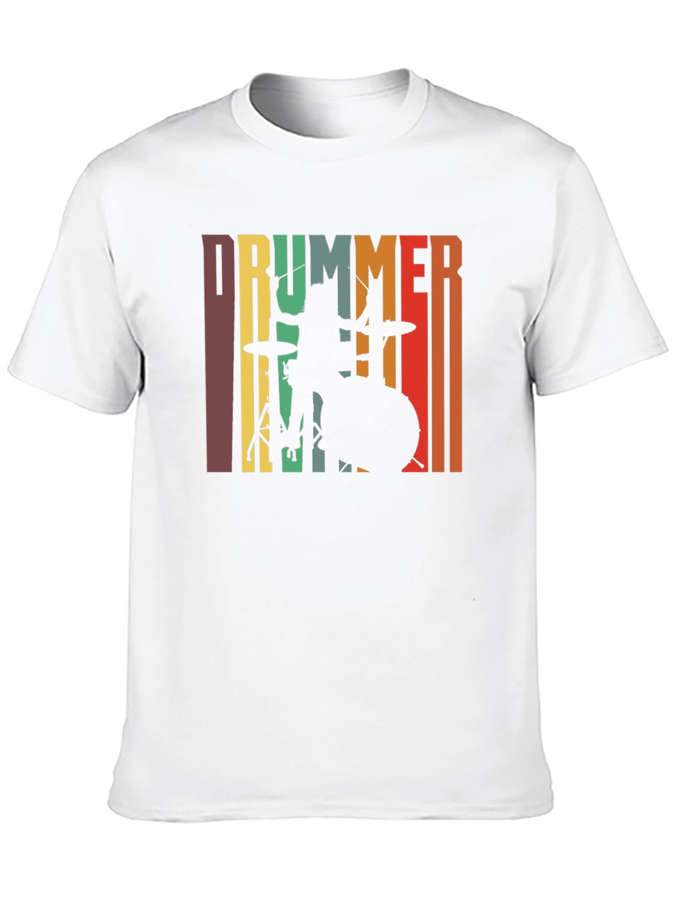 Retro Drummer Graphic Tee - Music Lover T-Shirt