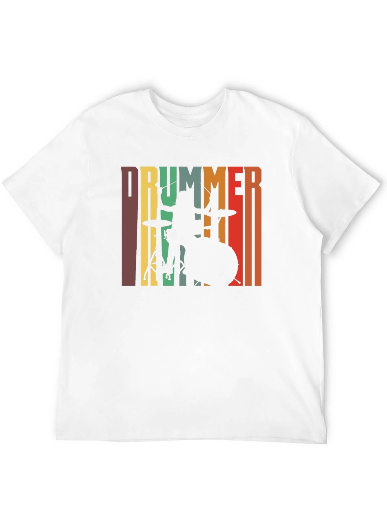Retro Drummer Graphic Tee - Music Lover T-Shirt