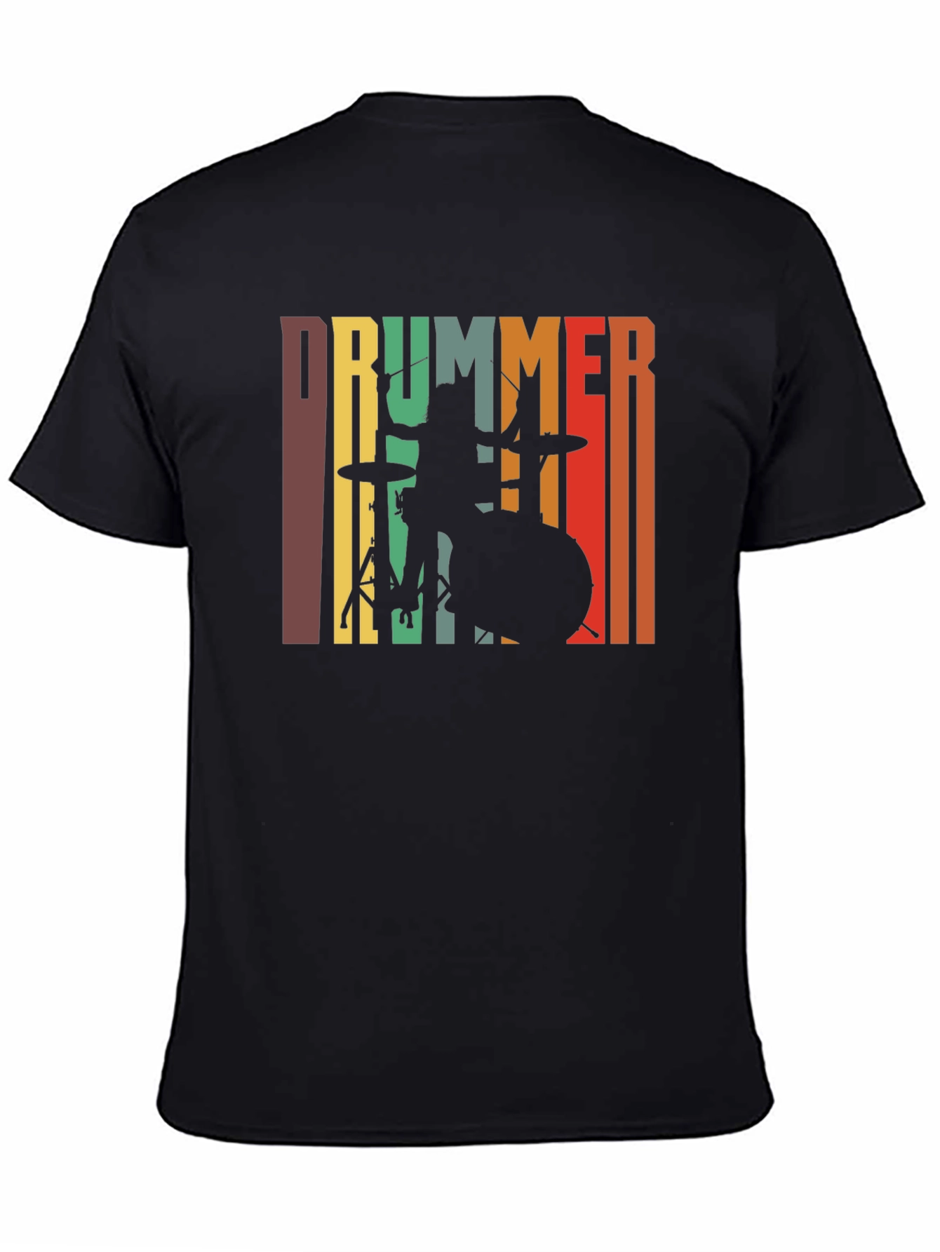 Retro Drummer Graphic Tee - Music Lover T-Shirt