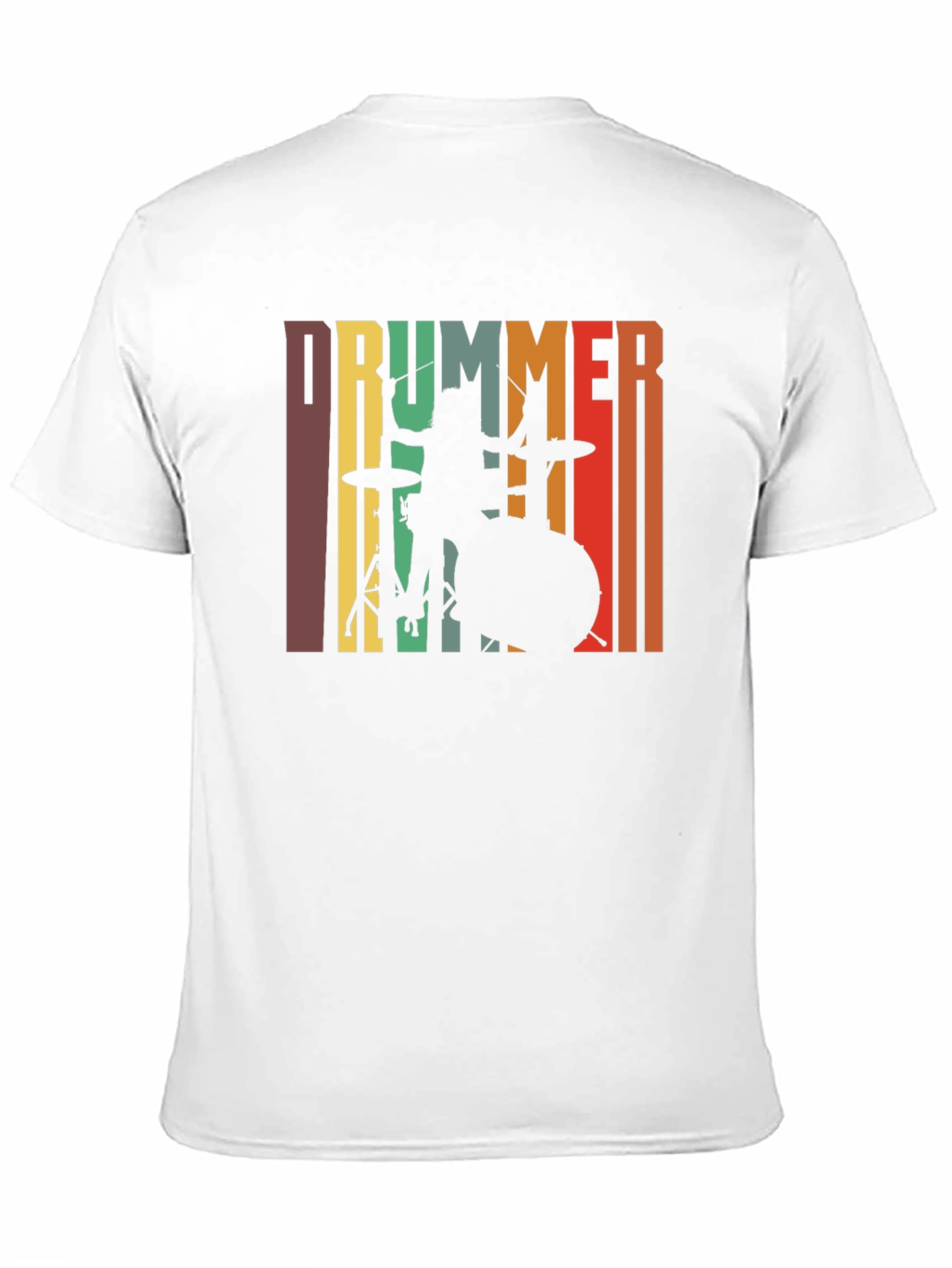 Retro Drummer Graphic Tee - Music Lover T-Shirt