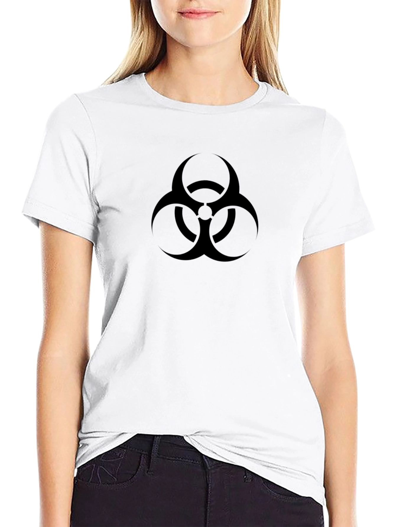 Biohazard Symbol Graphic Black T-Shirt