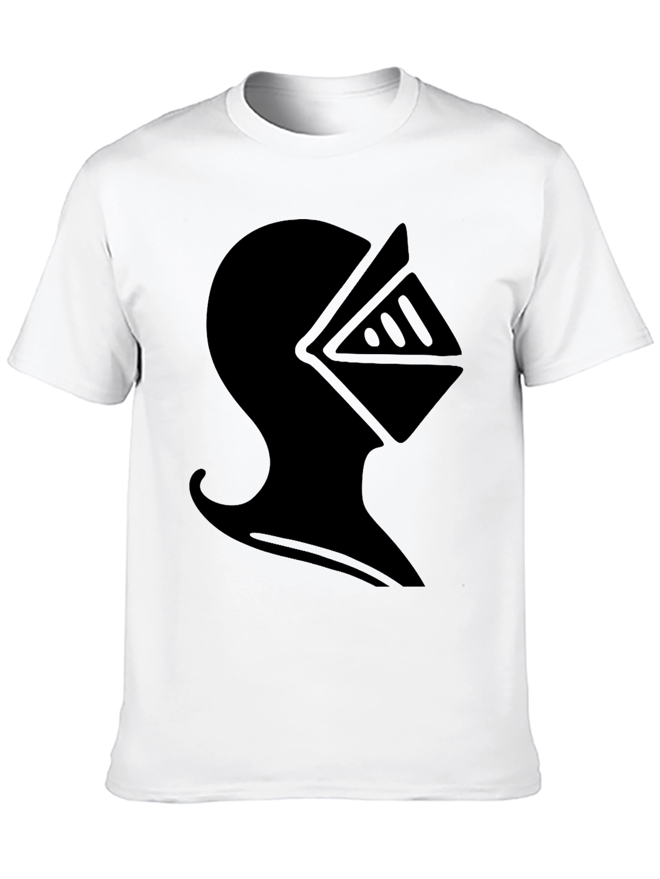 Knight Helmet Graphic T-Shirt - Black