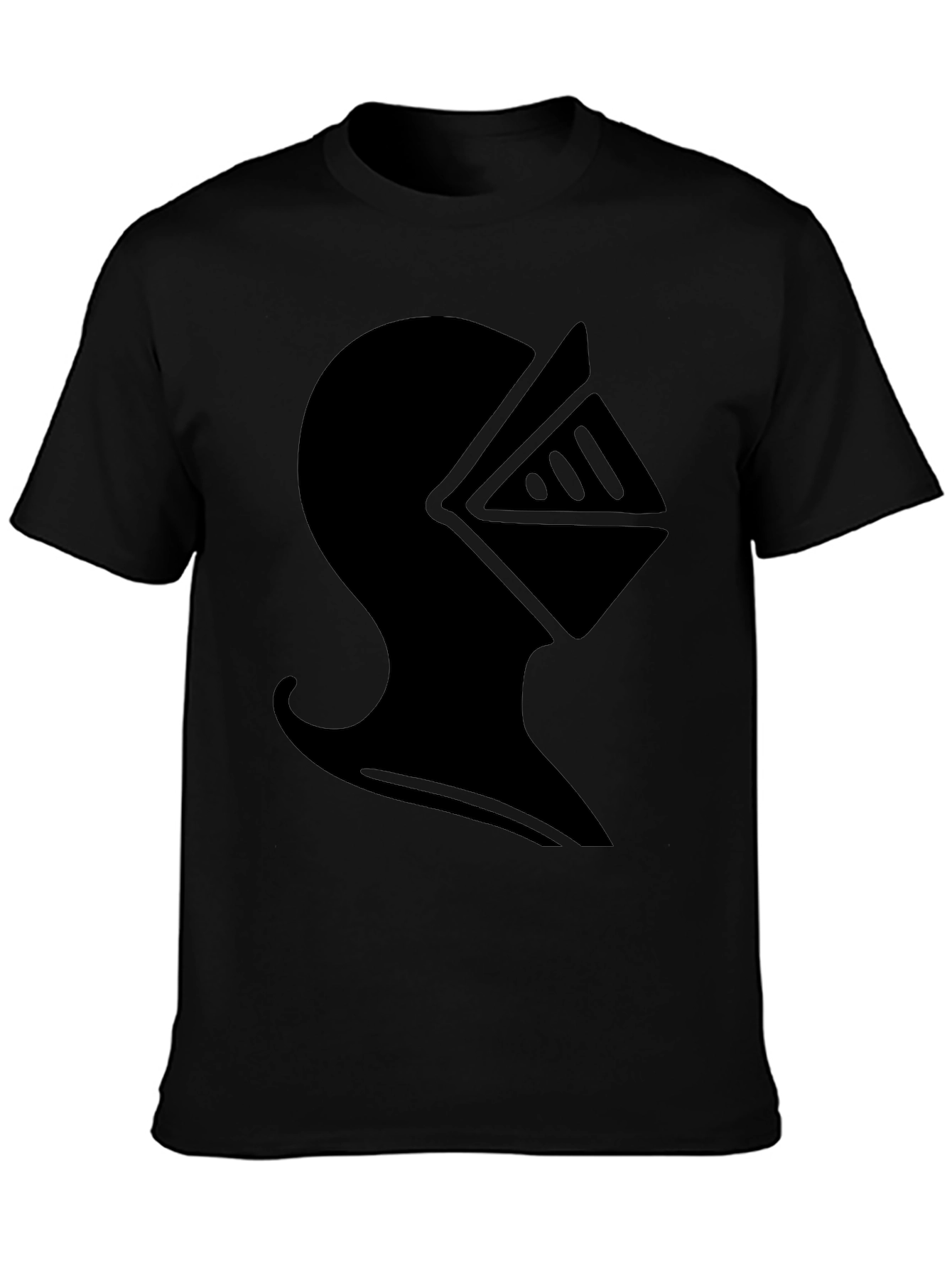 Knight Helmet Graphic T-Shirt - Black