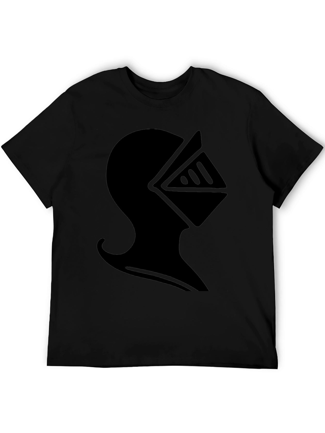 Knight Helmet Graphic T-Shirt - Black