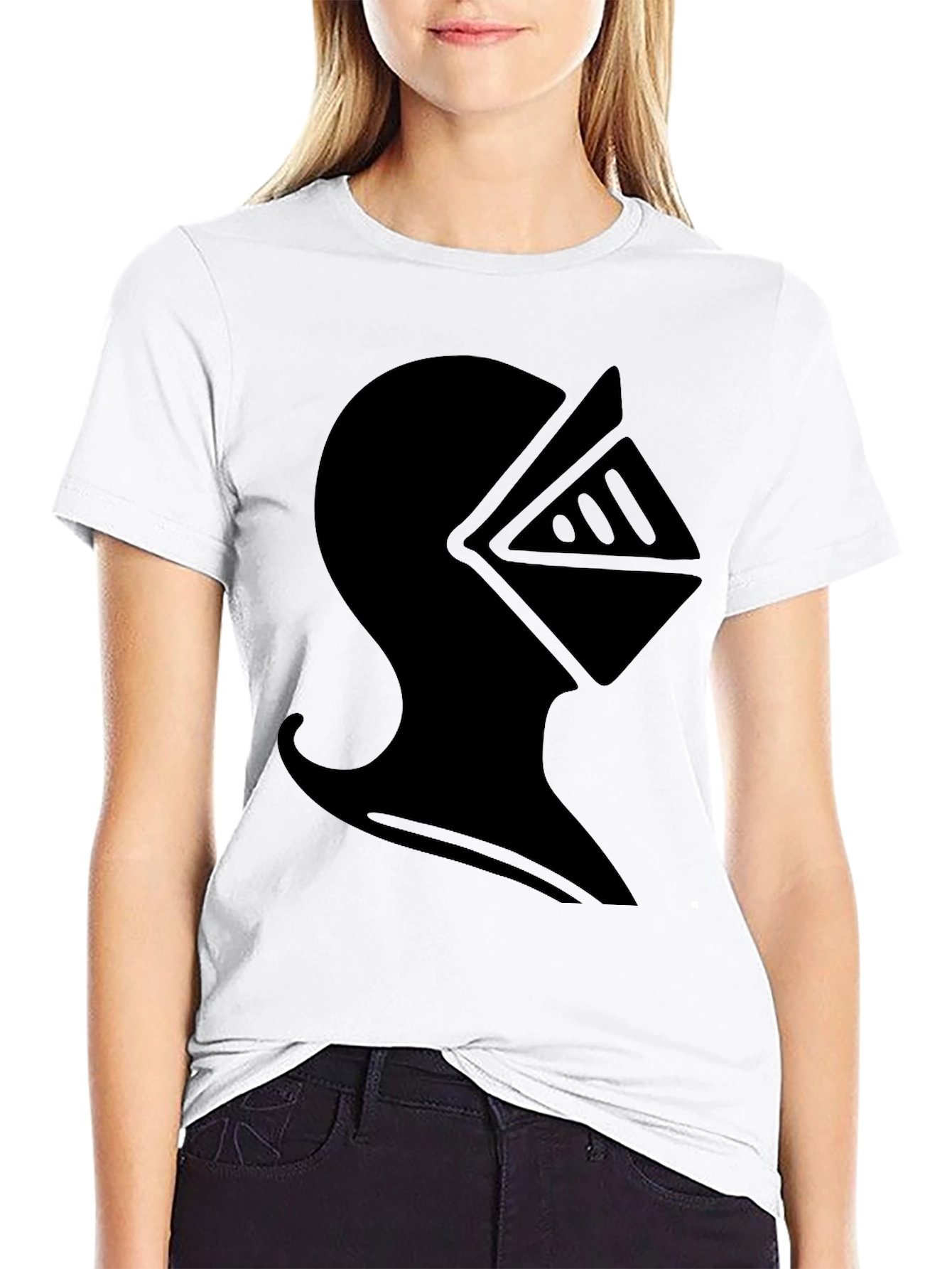 Knight Helmet Graphic T-Shirt - Black