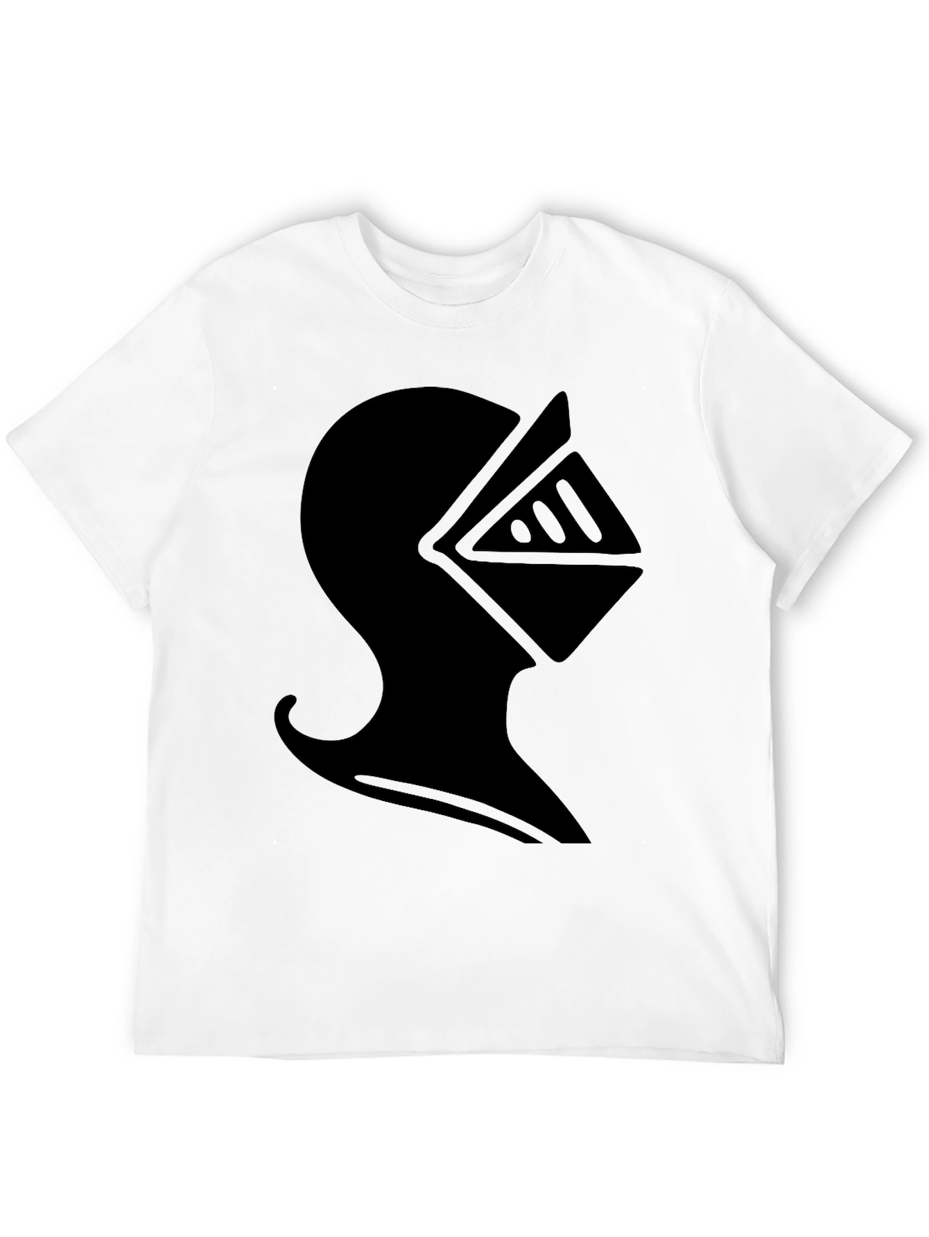 Knight Helmet Graphic T-Shirt - Black