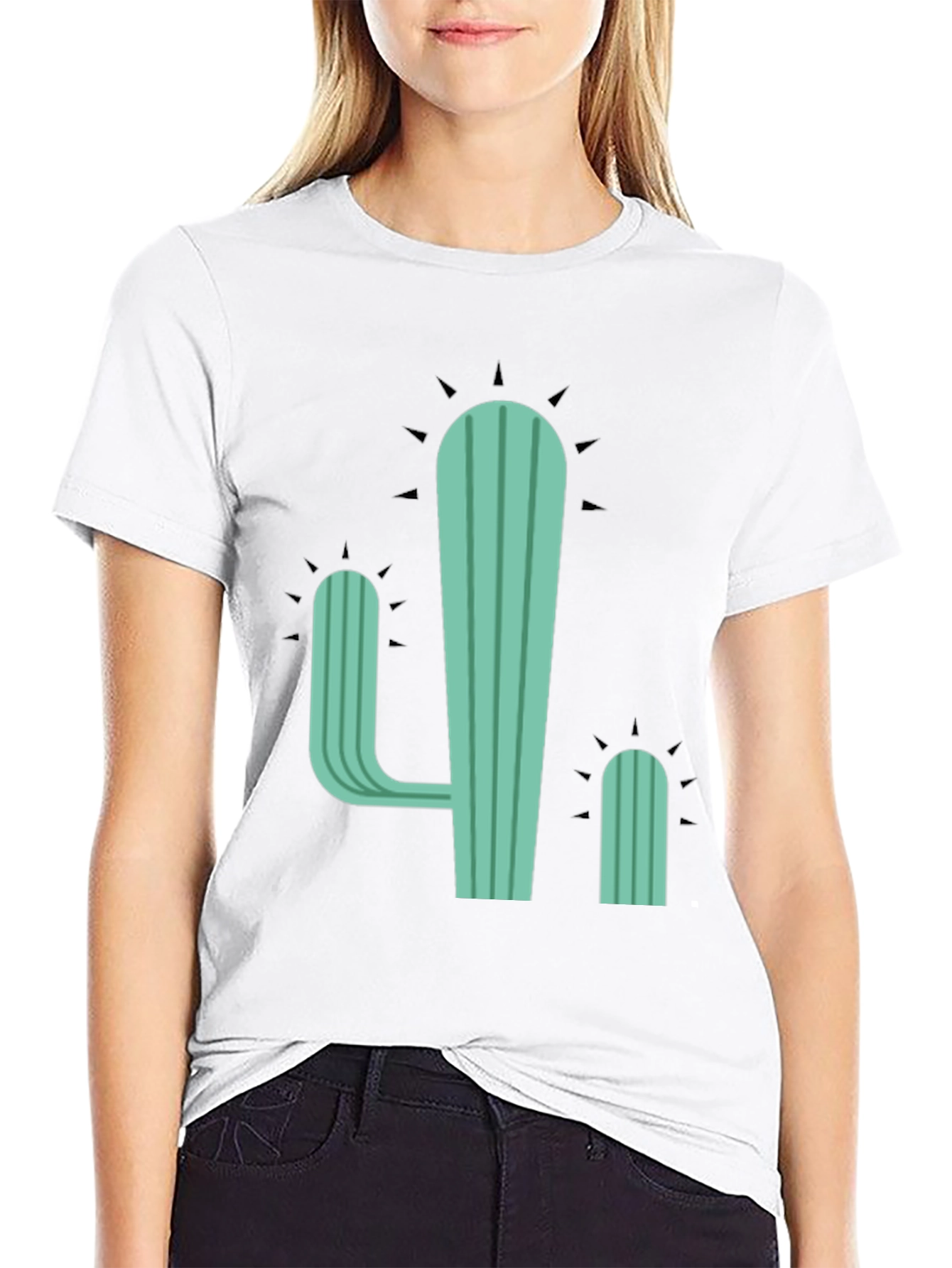 Cactus Graphic Tee - Casual Cotton T-Shirt