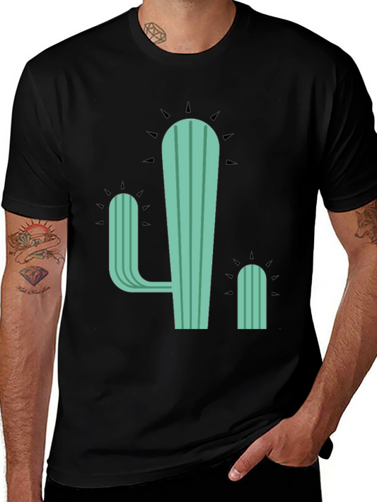 Cactus Graphic Tee - Casual Cotton T-Shirt