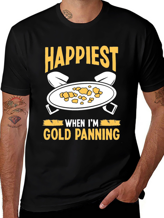 Happiest Gold Panning T-Shirt - Prospector Apparel