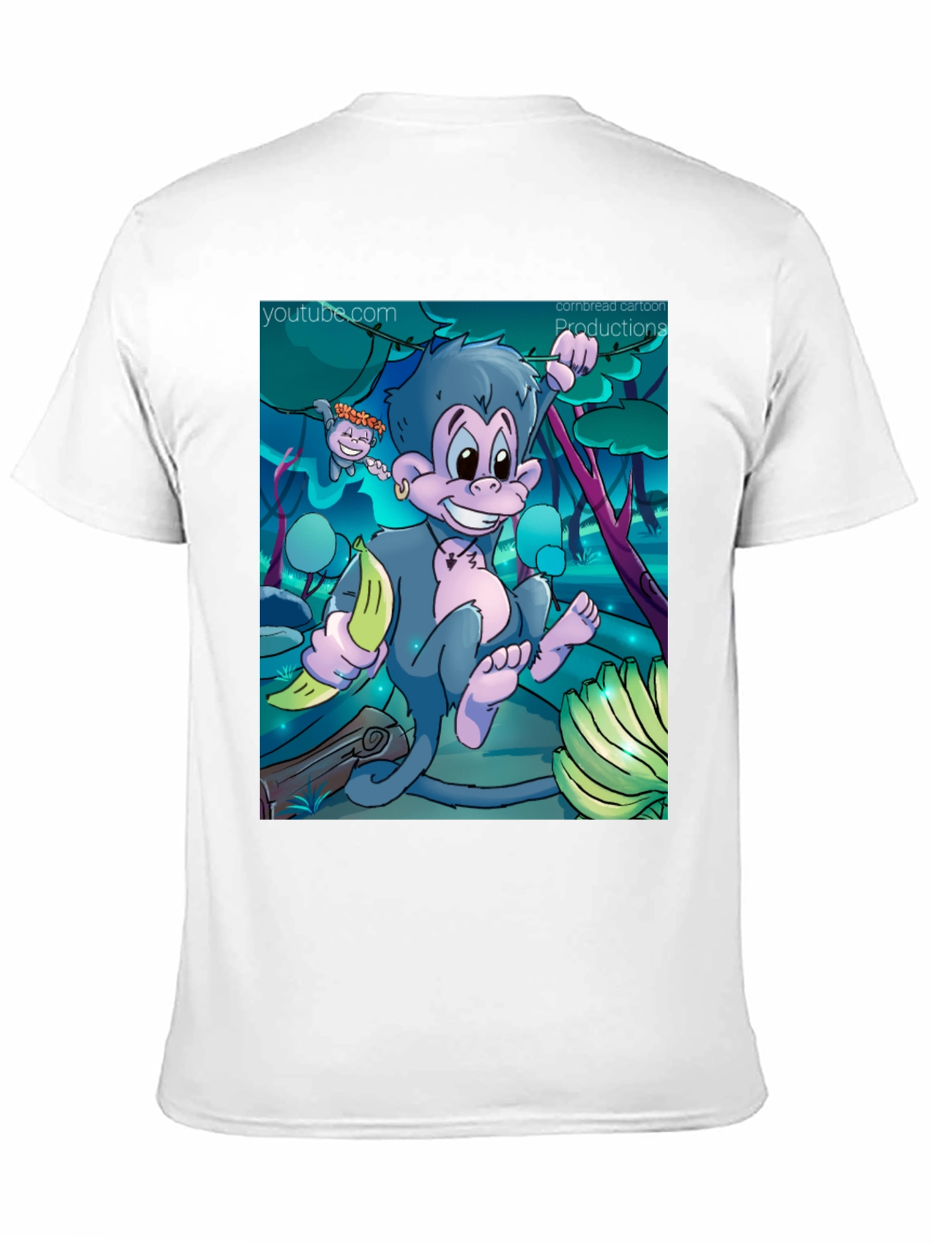 Cartoon Monkey Graphic T-Shirt