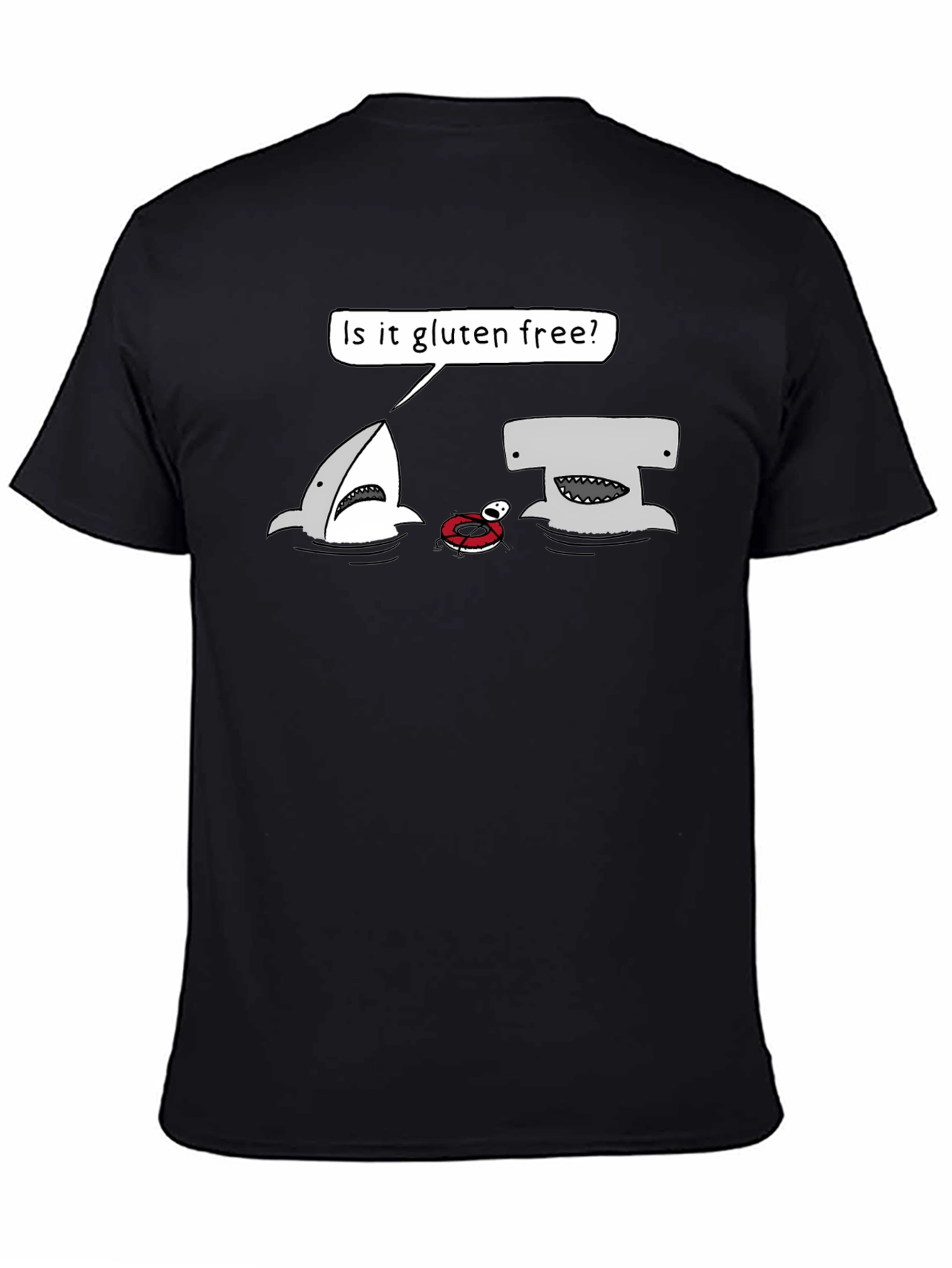 Gluten-Free Shark Graphic Tee - Humor T-Shirt