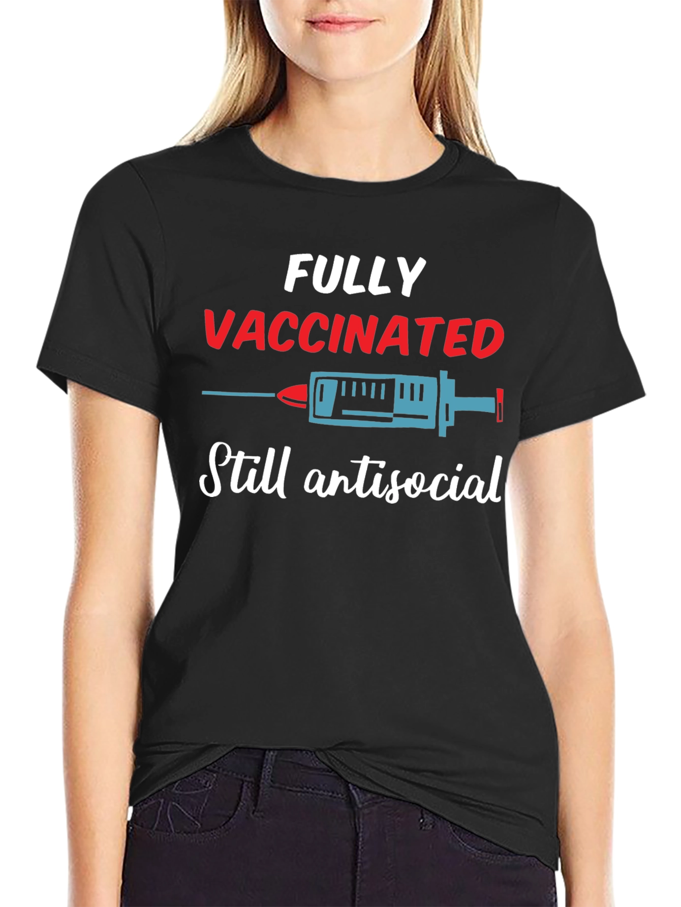 Fully Vaccinated Antisocial T-Shirt