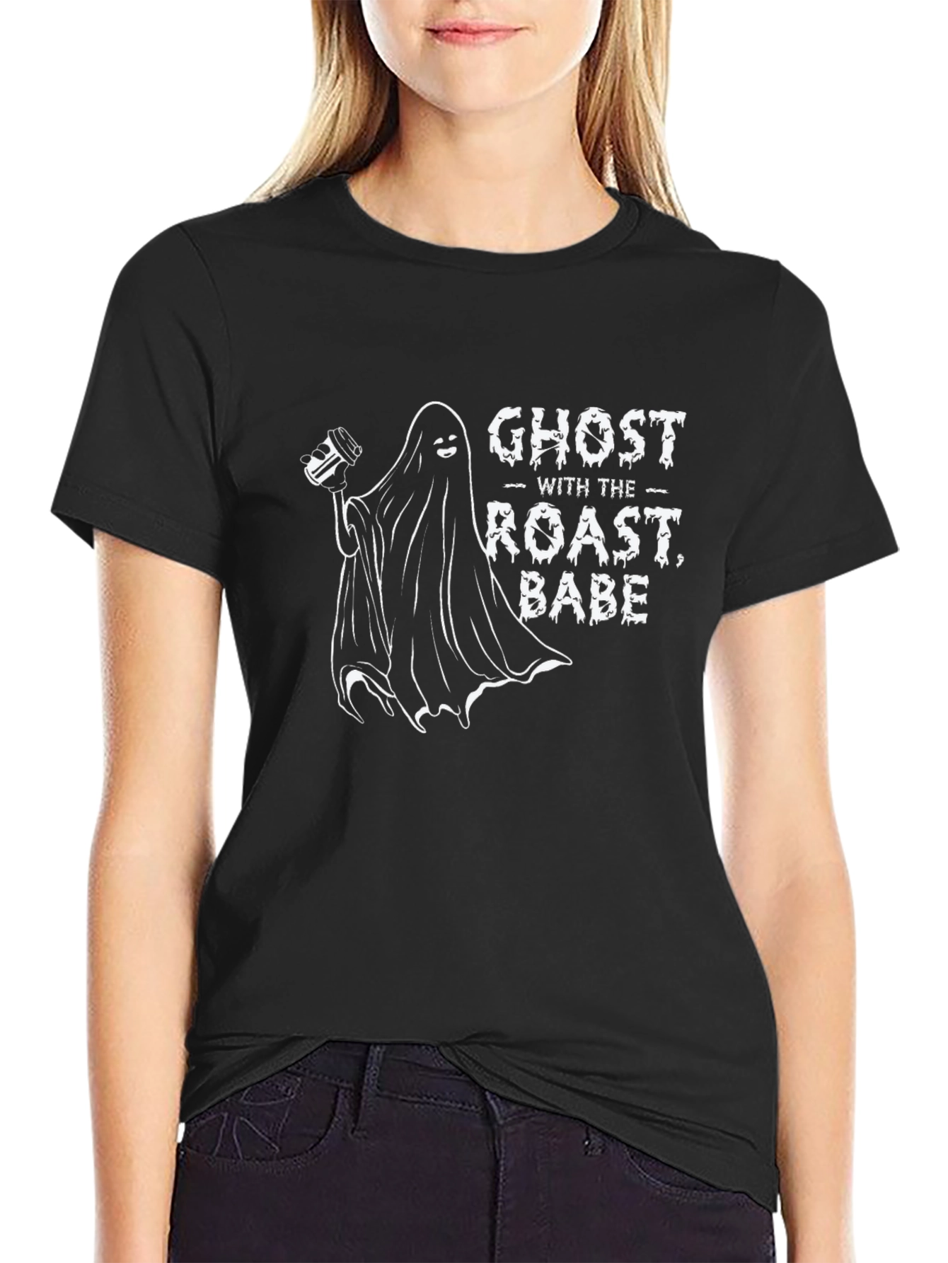 Ghost with the Roast Babe Graphic T-Shirt