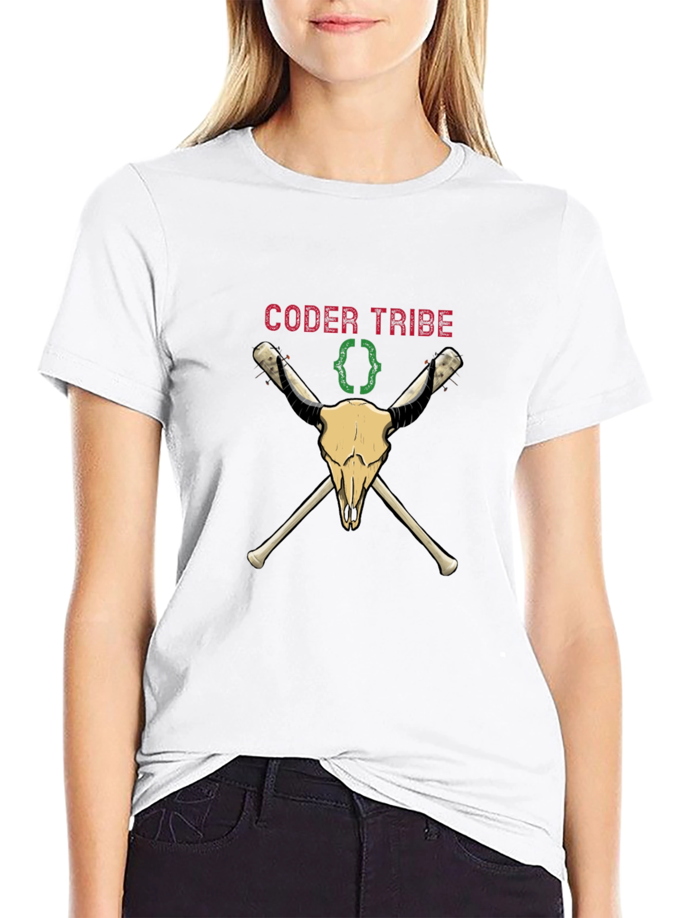 Coder Tribe Skull T-Shirt - Programming Humor Tee