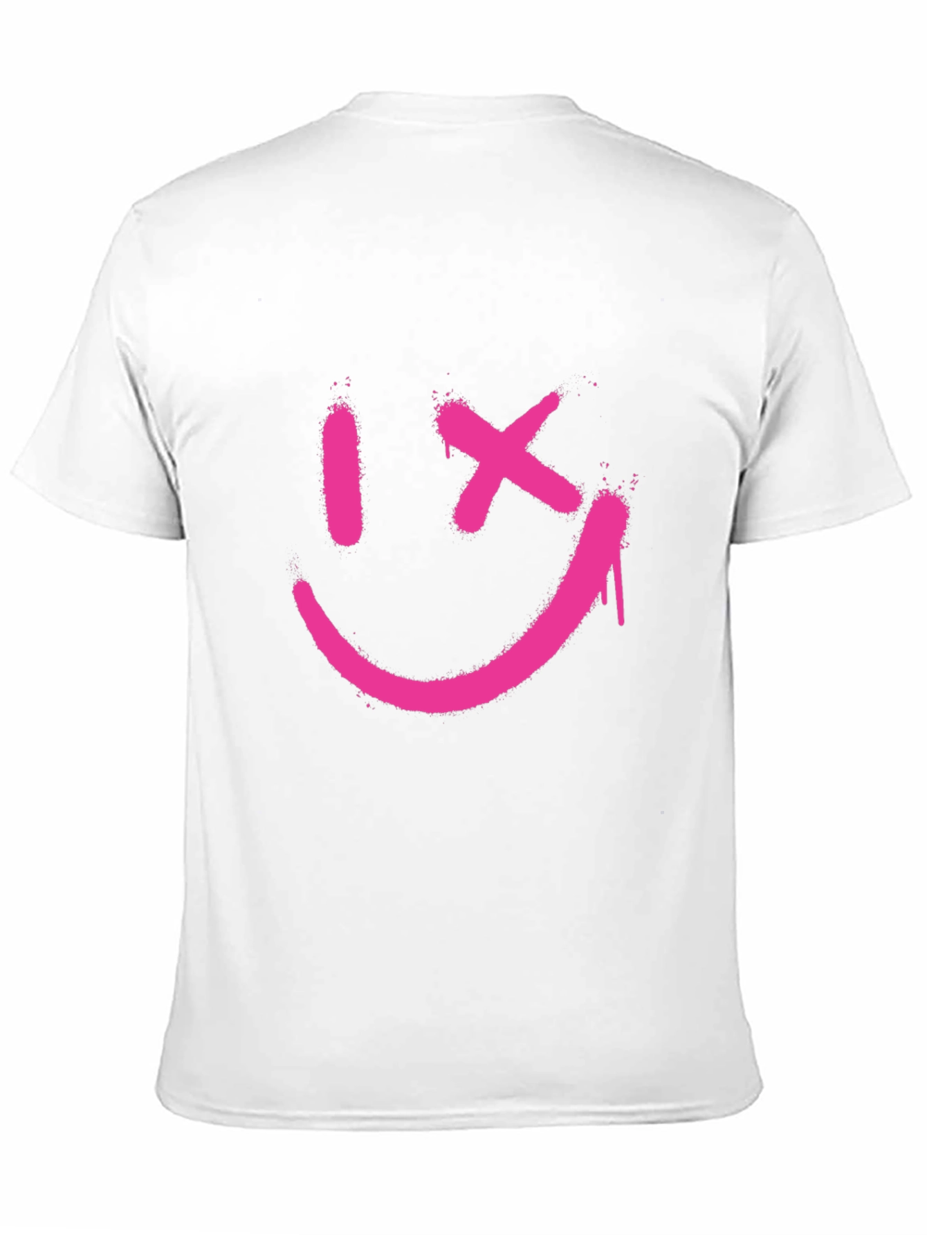 Edgy Smiley Face Graphic Tee - Black