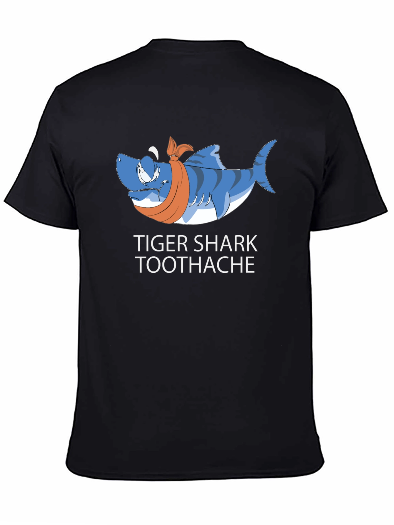 Tiger Shark Toothache Black T-Shirt