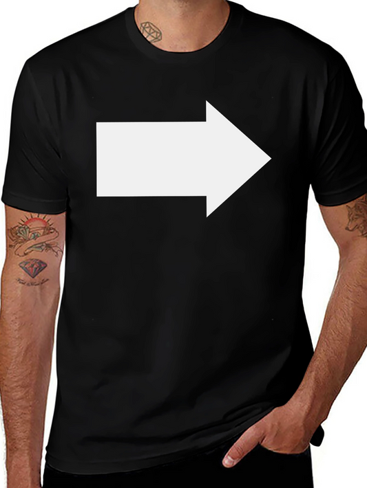 Right Arrow Black T-Shirt - Directional Graphic Tee