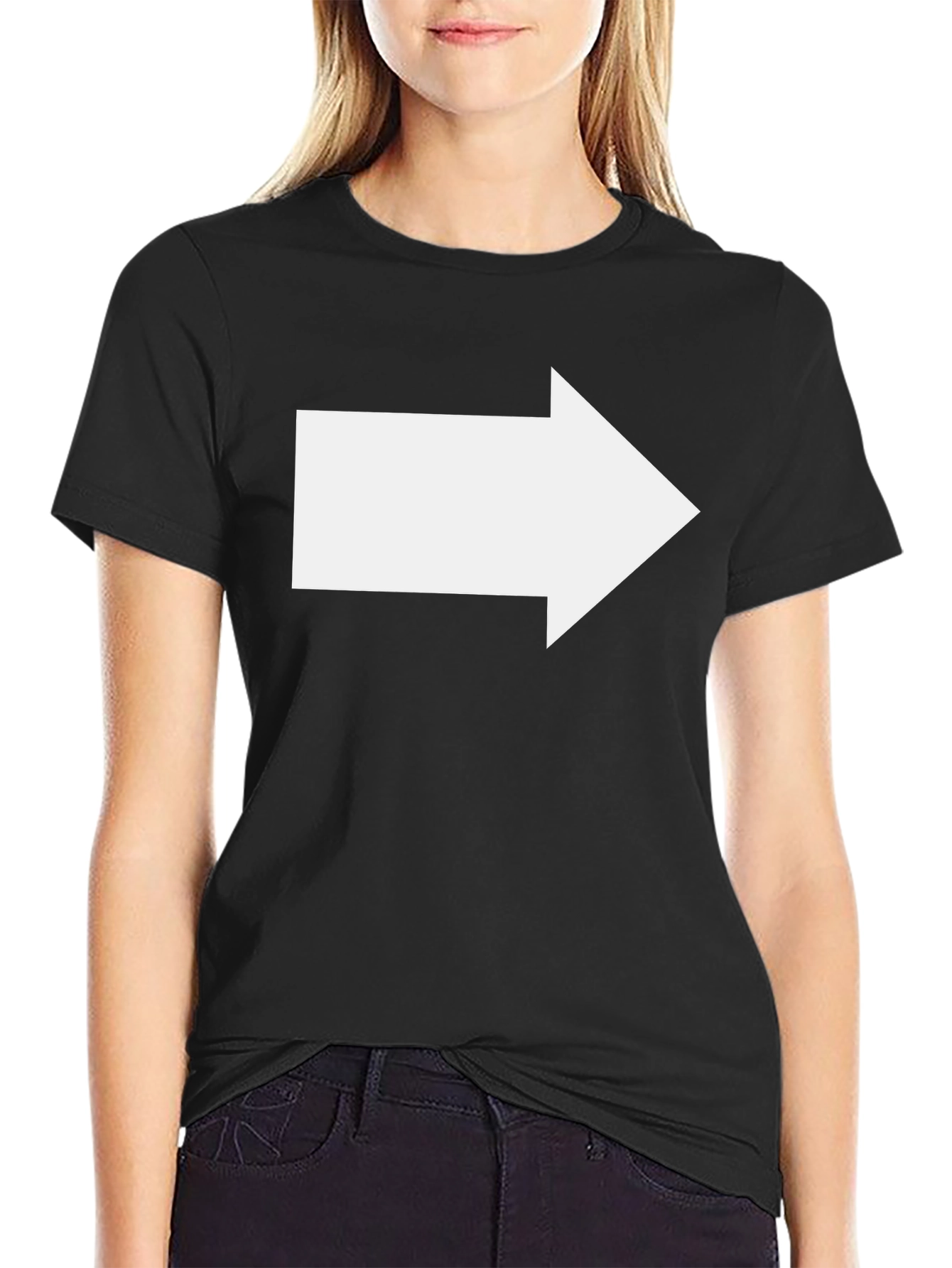 Right Arrow Black T-Shirt - Directional Graphic Tee
