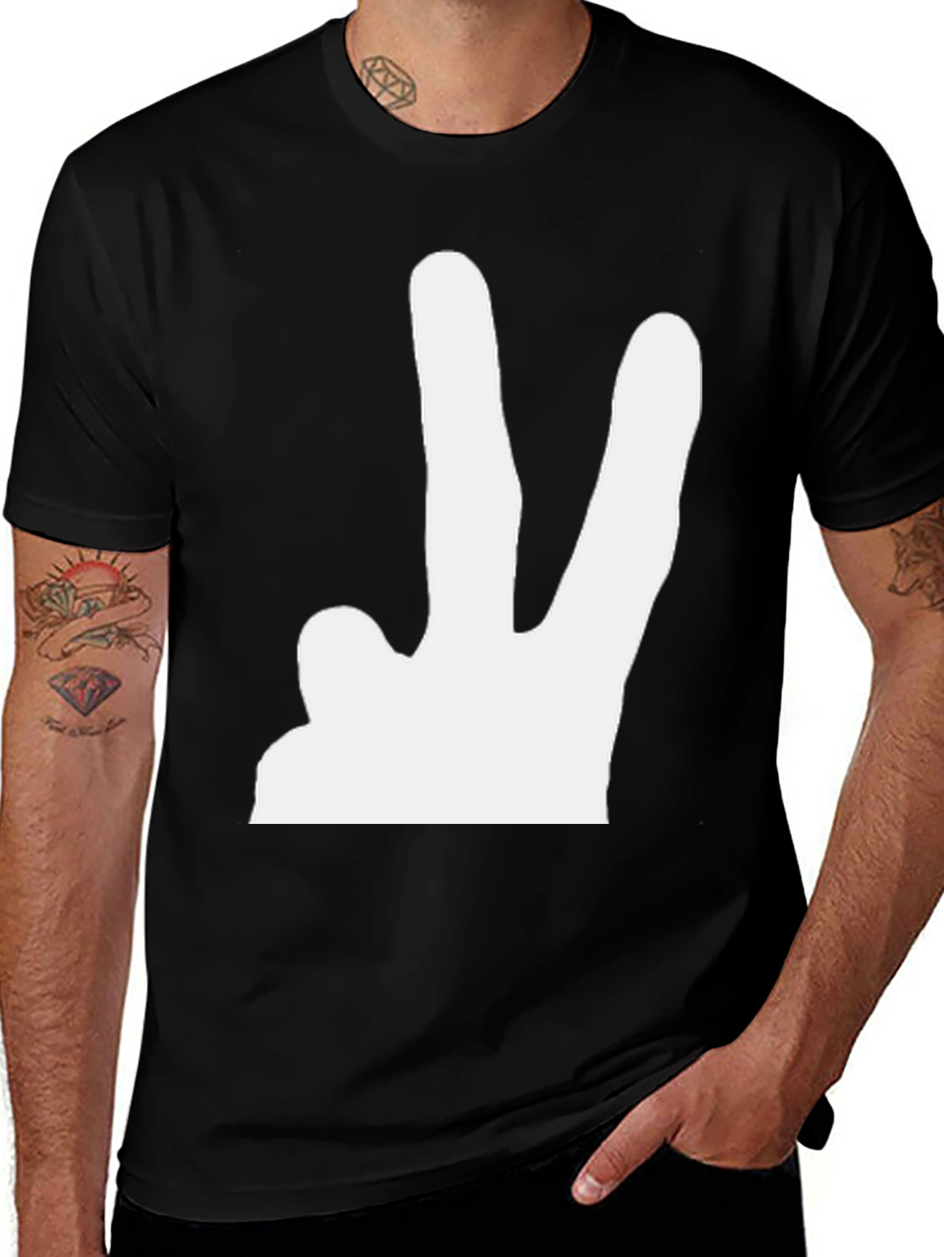 Peace Sign Black T-Shirt