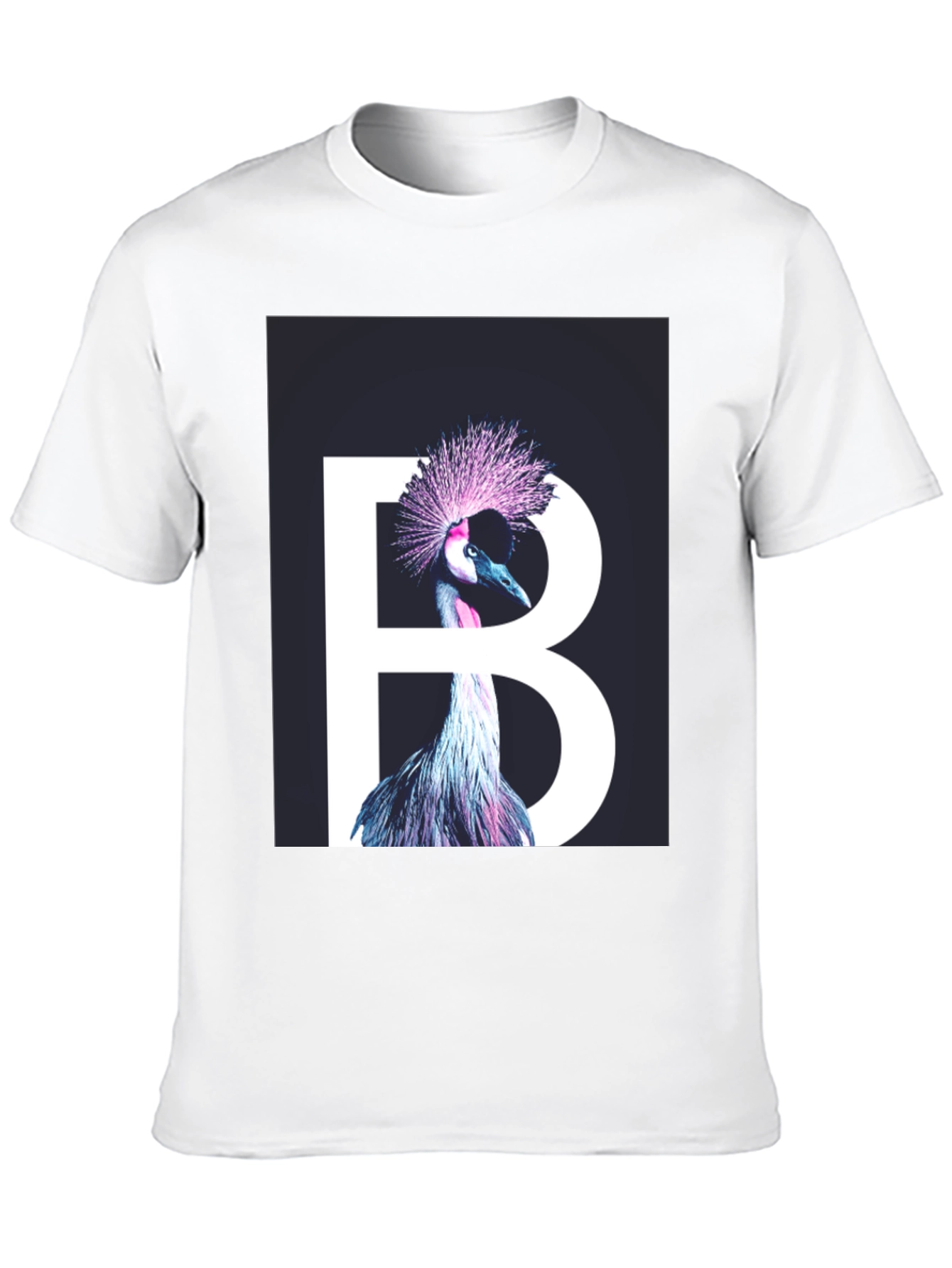 Crowned Crane B T-Shirt - Unique Bird Design
